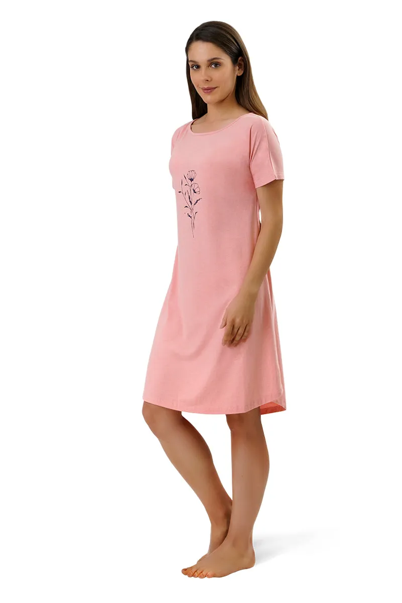 Cotton Blend Sleep Dress - Bridal Rose