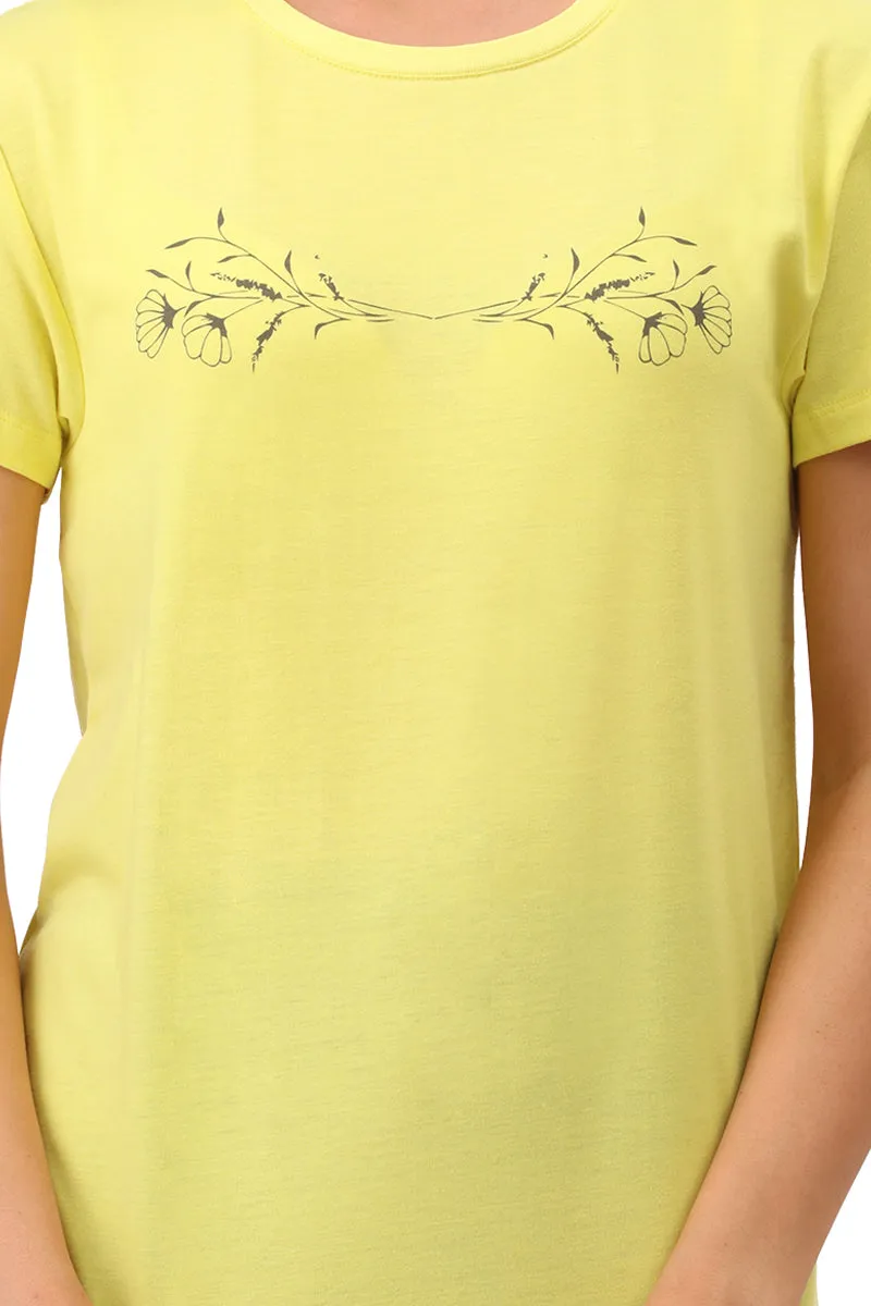 Cotton Blend Sleep T-shirt - Limelight