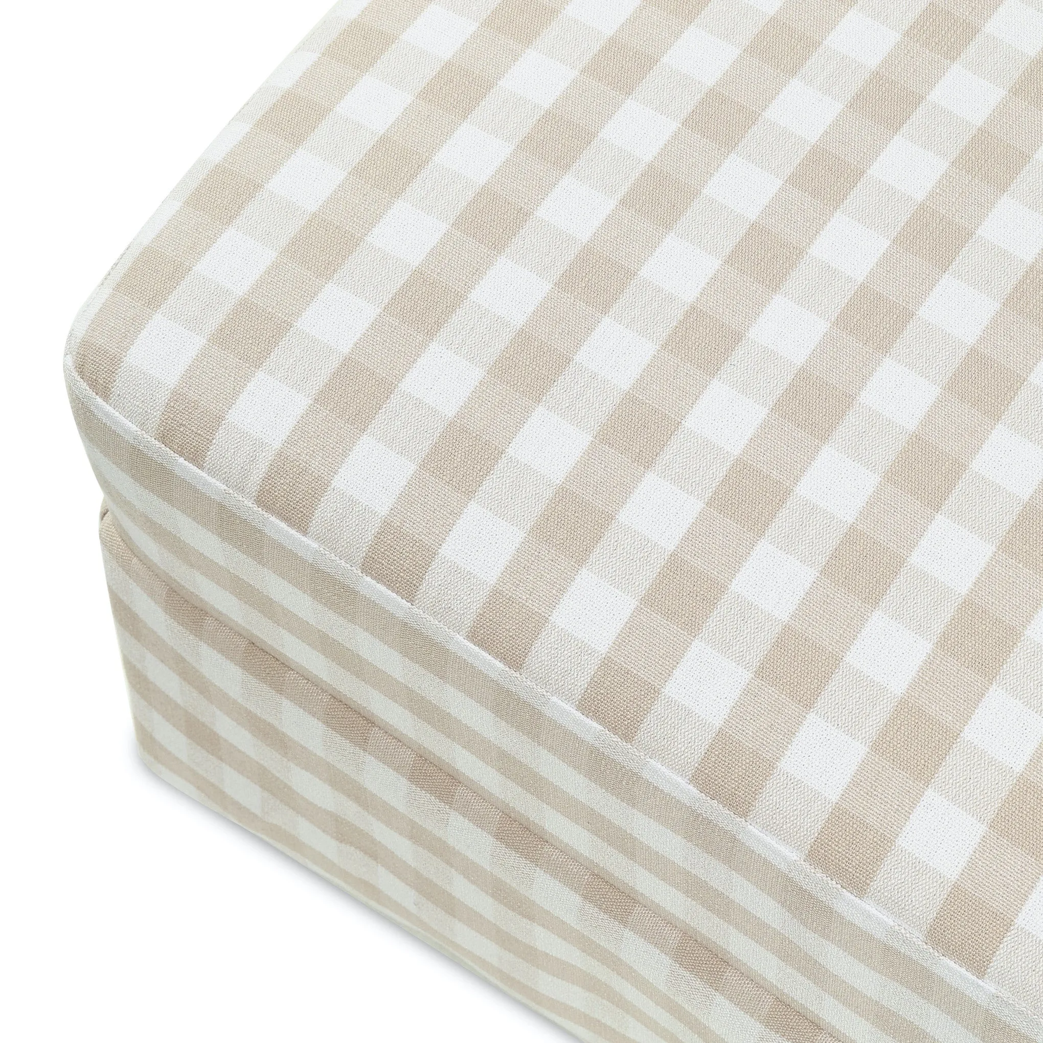 Crawford Gliding Ottoman - Tan Gingham