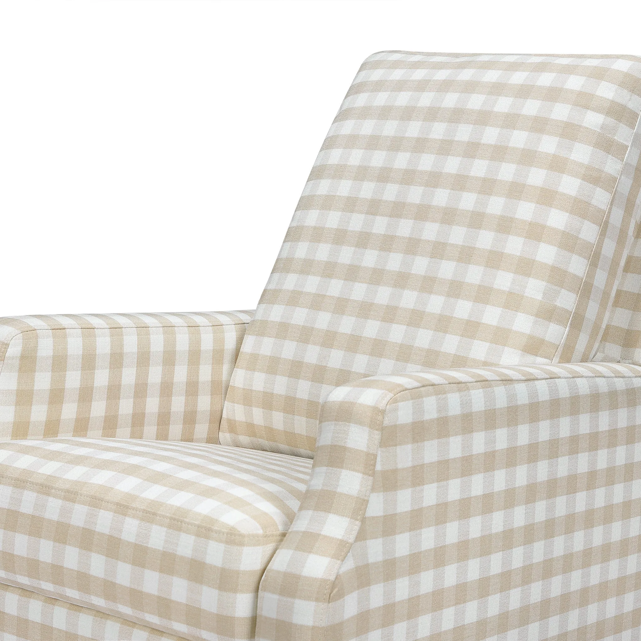 Crewe Recliner   Swivel Glider in Eco-Performance Fabric - Gingham