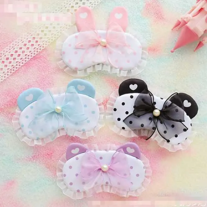 Cute Dotted Bow Gel Eye Mask