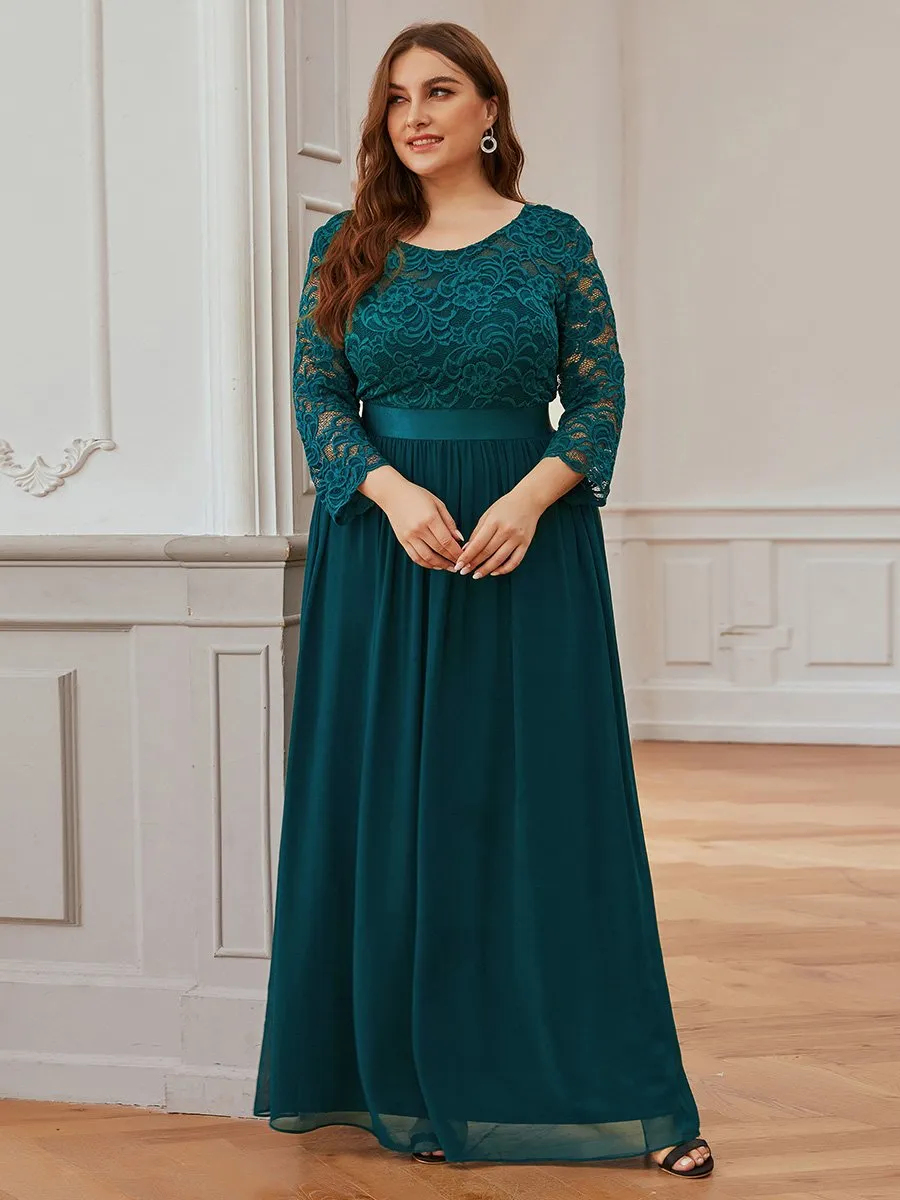 Elegant Empire  Wholesale Bridesmaid Dresses with Long Lace Sleeve