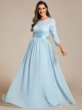 Elegant Empire  Wholesale Bridesmaid Dresses with Long Lace Sleeve