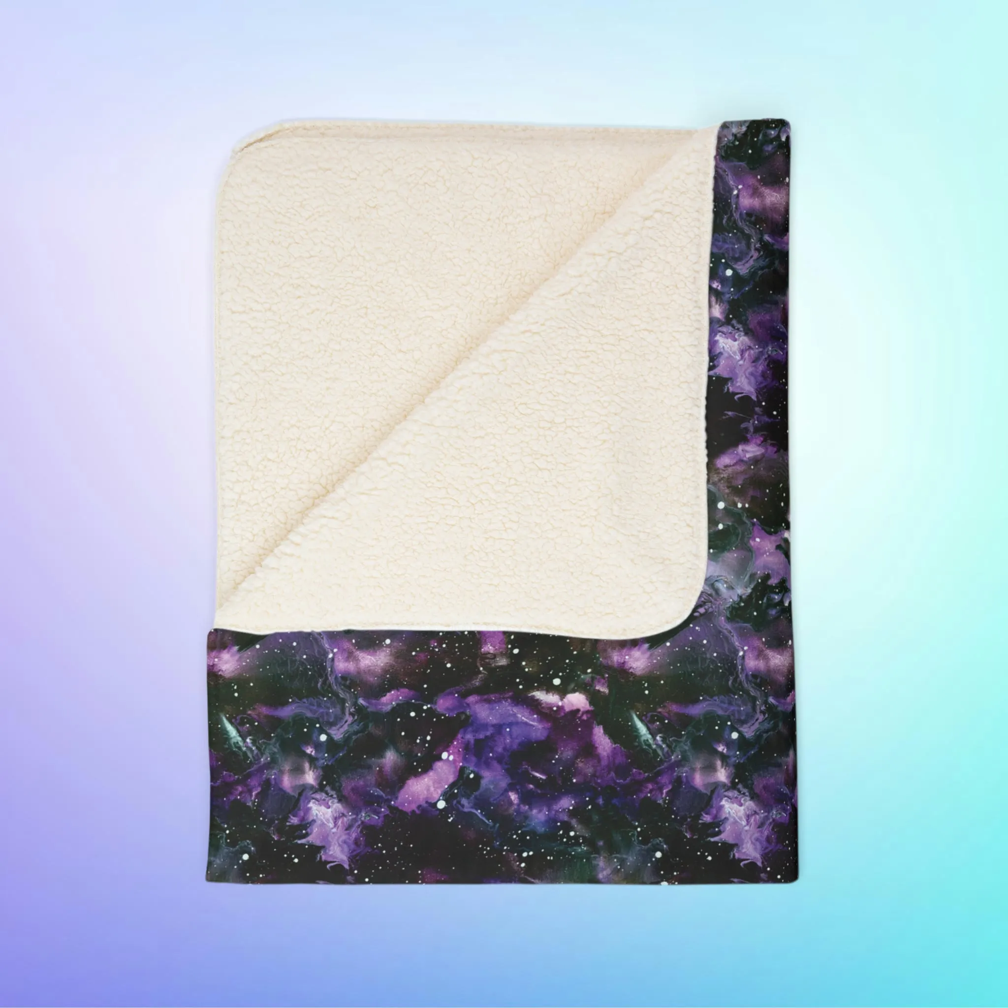 Fleece Sherpa Blanket - Purple Storm