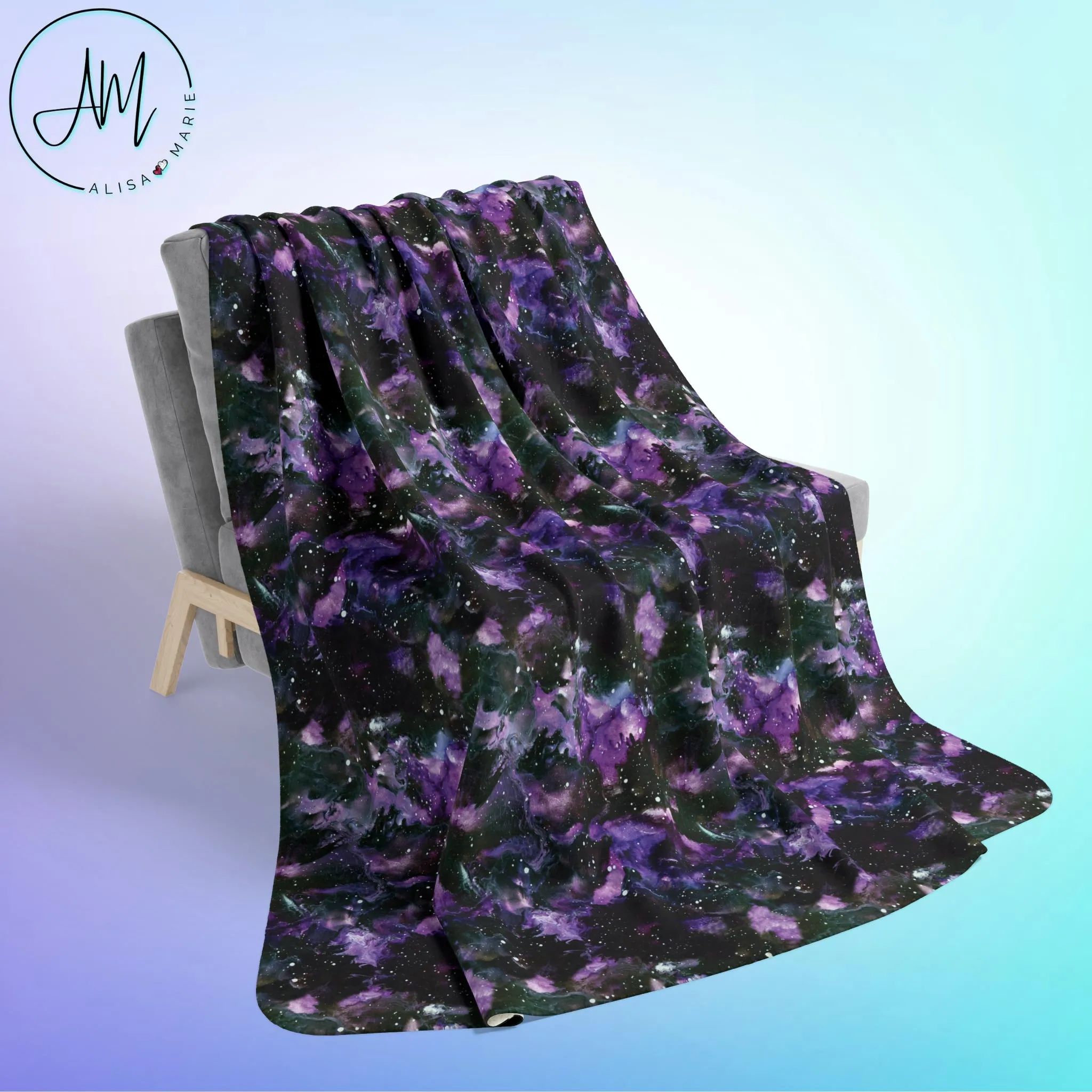 Fleece Sherpa Blanket - Purple Storm