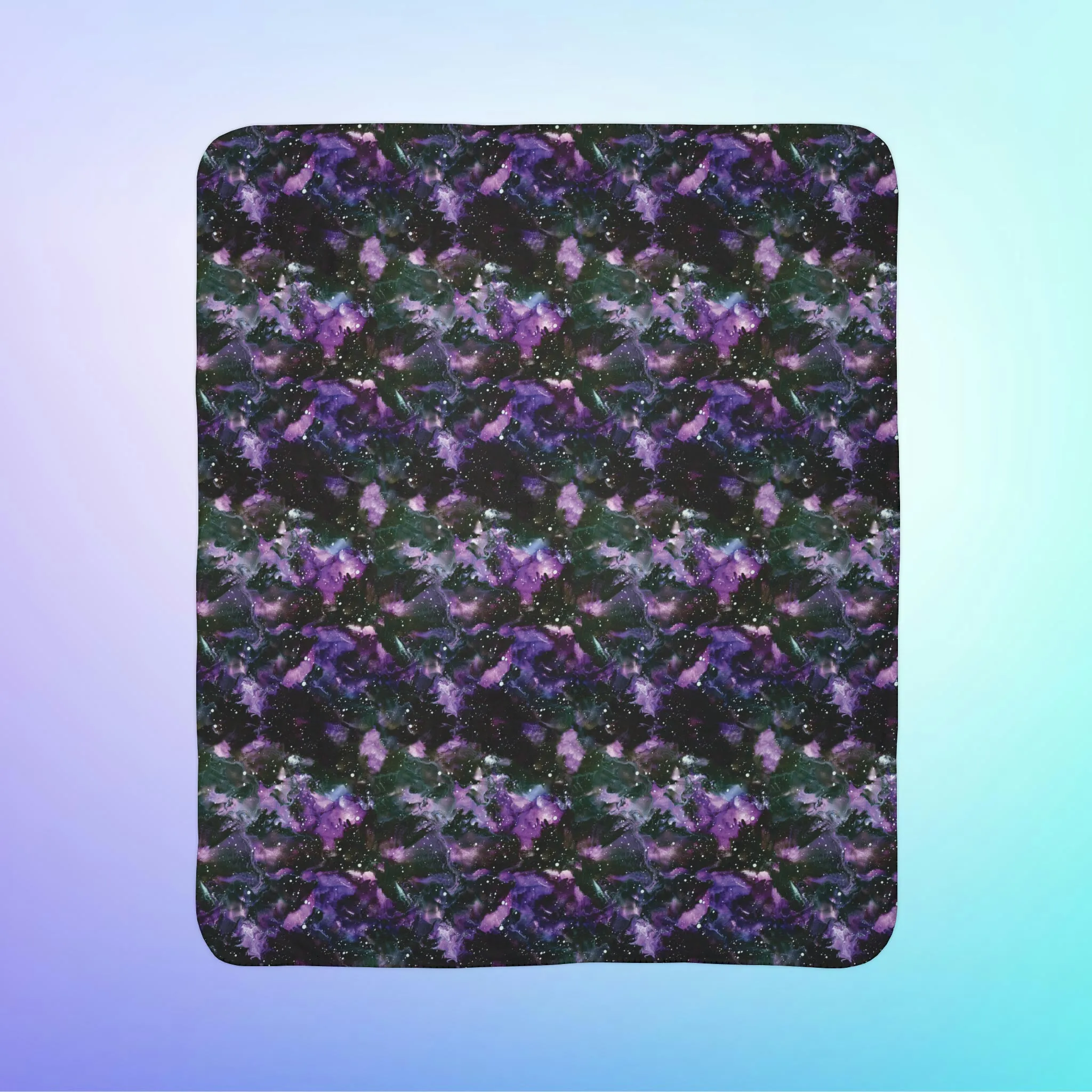 Fleece Sherpa Blanket - Purple Storm