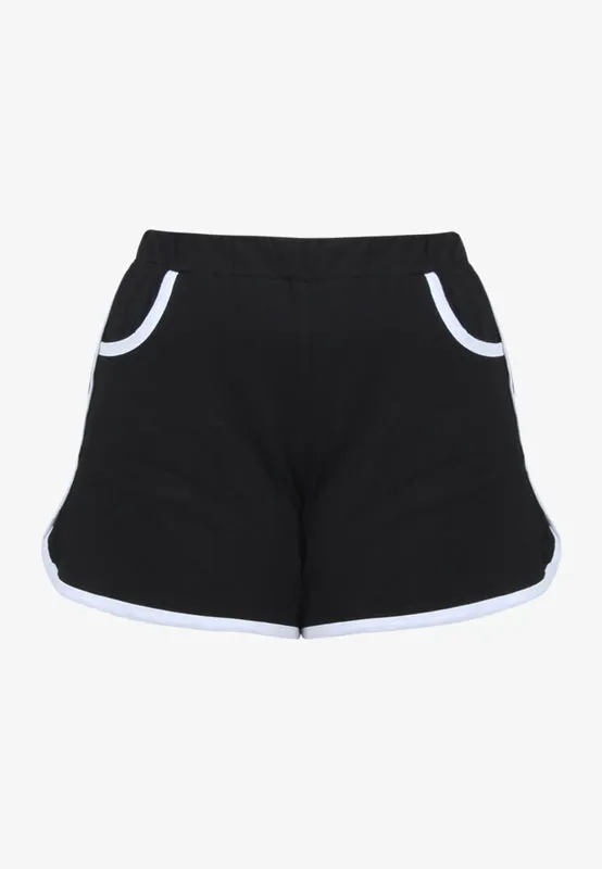 Fonda Plus Size Retro Shorts - Black