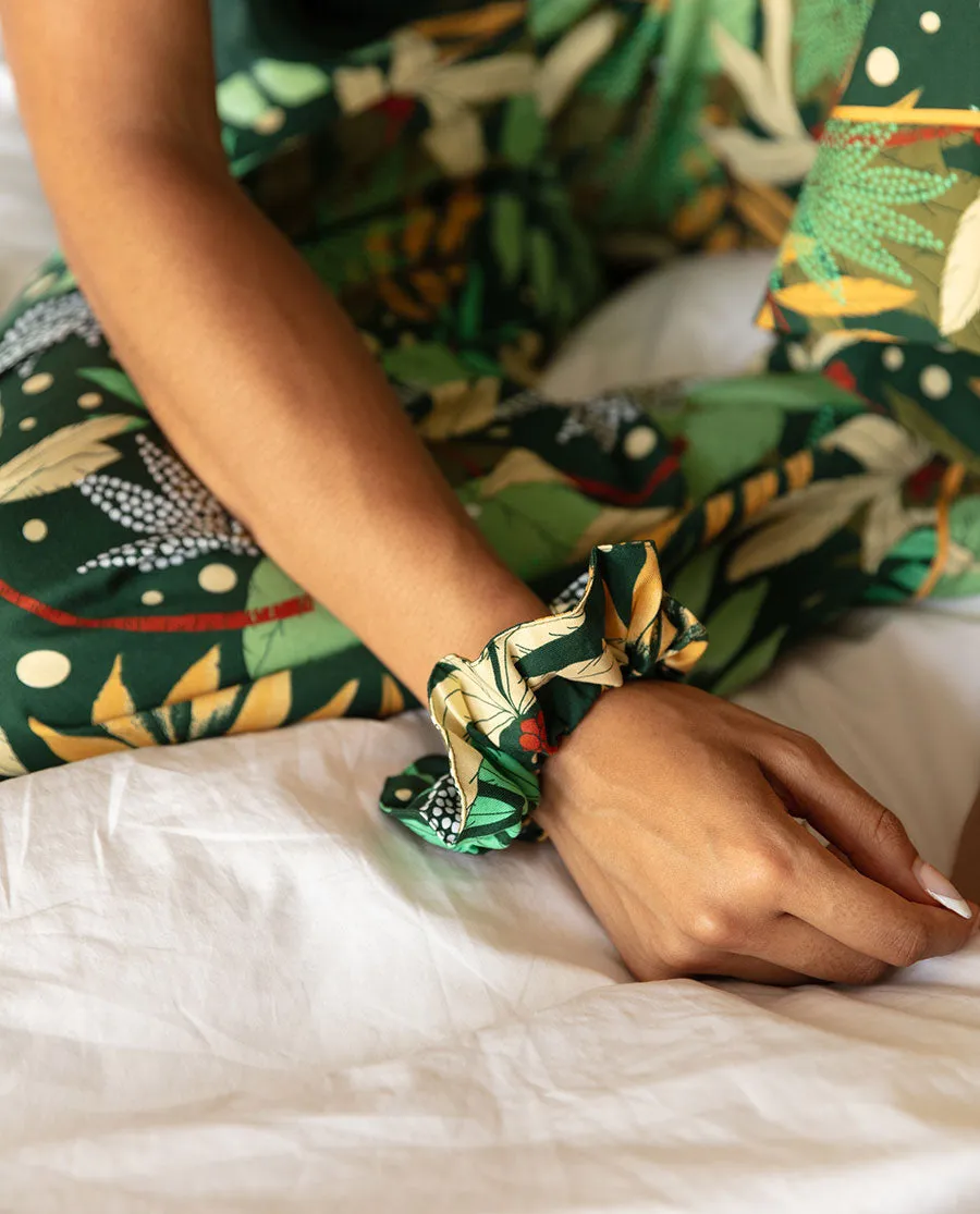 Gabrielle Palm Leaf Print Scrunchie