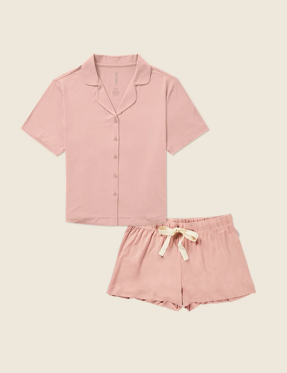 Giftbox - Goodnight Short Sleeve Sleep Shirt & Goodnight Sleep Shorts - Dusty Pink