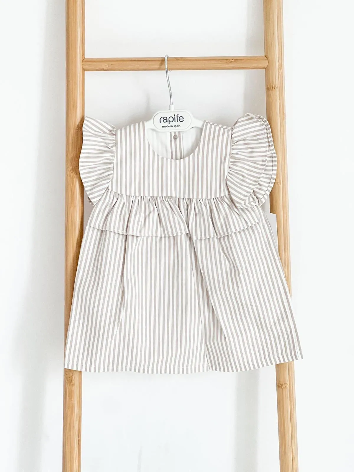 Girls Rapife Camel Stripe Dress