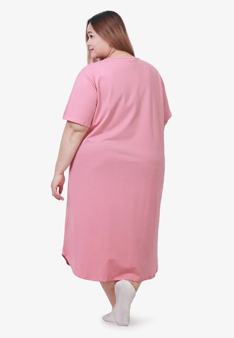 Greycat Cotton Jersey Sleep Dress - Pink