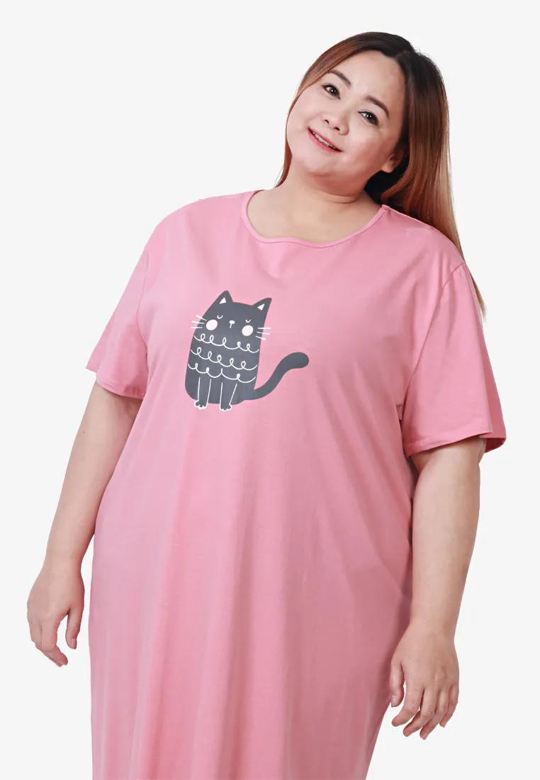 Greycat Cotton Jersey Sleep Dress - Pink