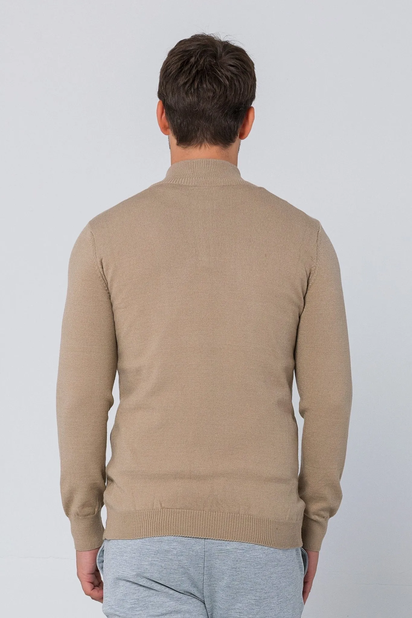 Half Zip Sweater - Beige