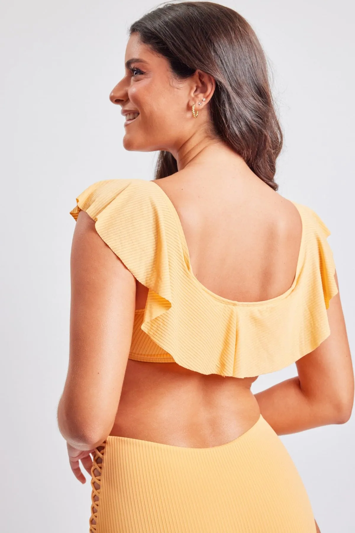 Heart & Sol Off Shoulder Flounce Bikini