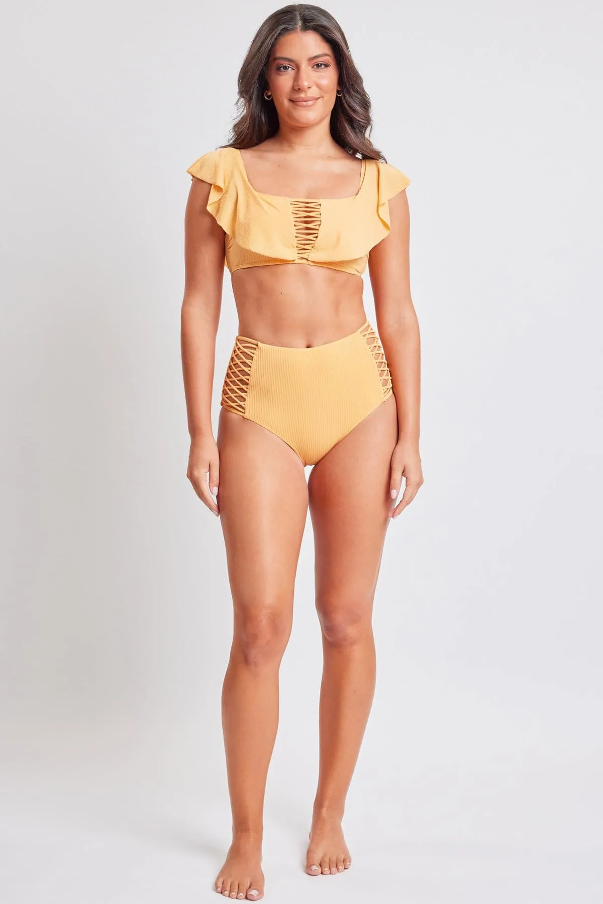 Heart & Sol Off Shoulder Flounce Bikini