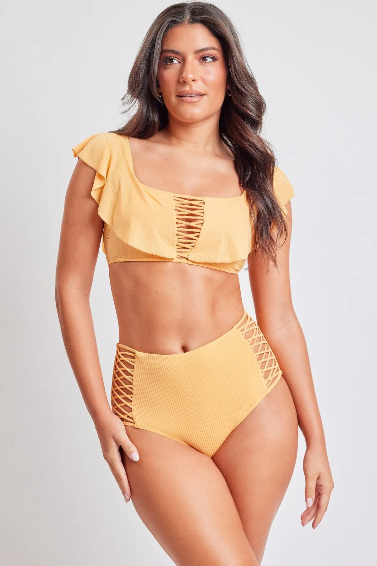 Heart & Sol Off Shoulder Flounce Bikini