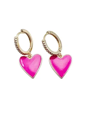 Heart Huggie Earrings