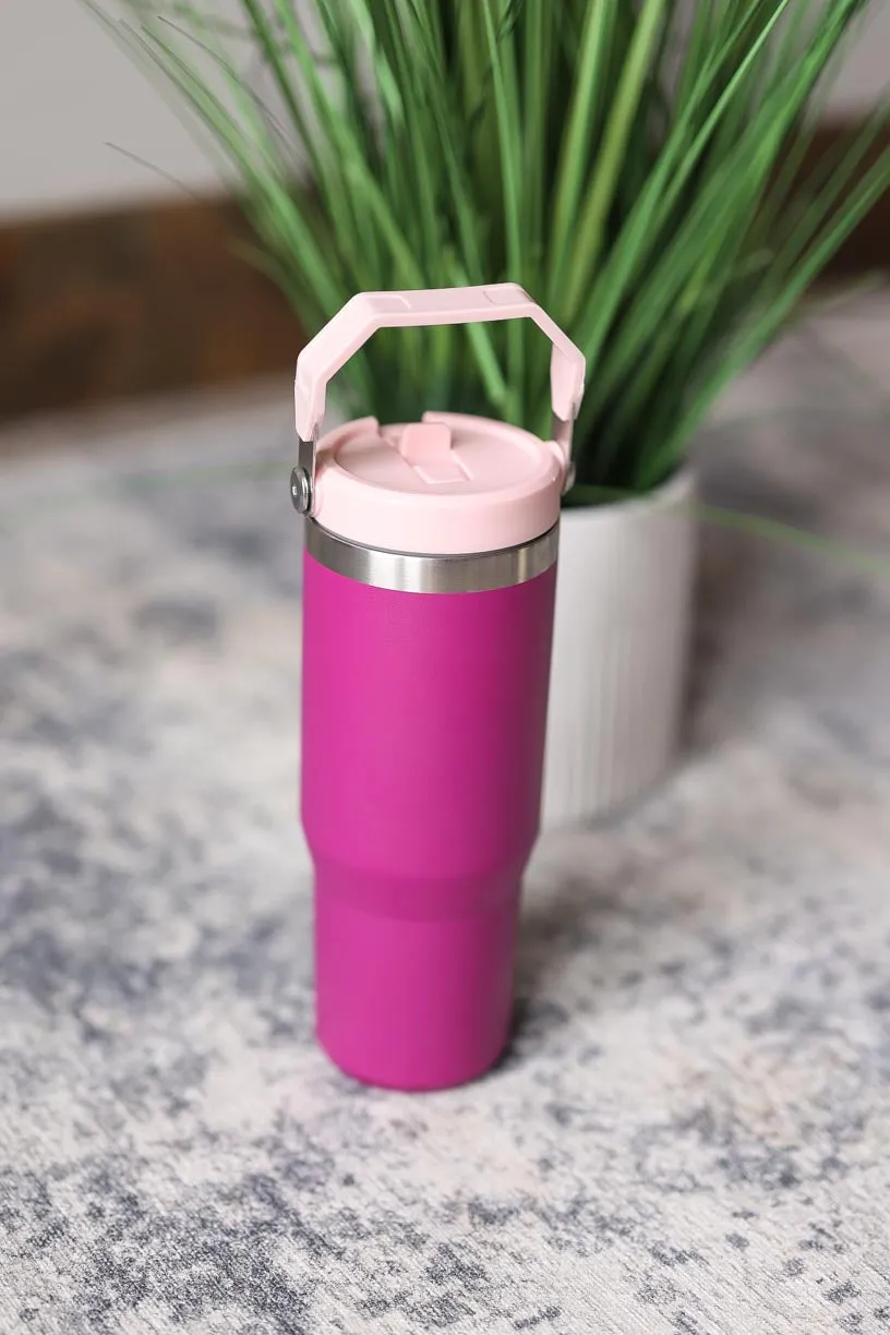 Hot Pink 30 oz Stainless Tumbler