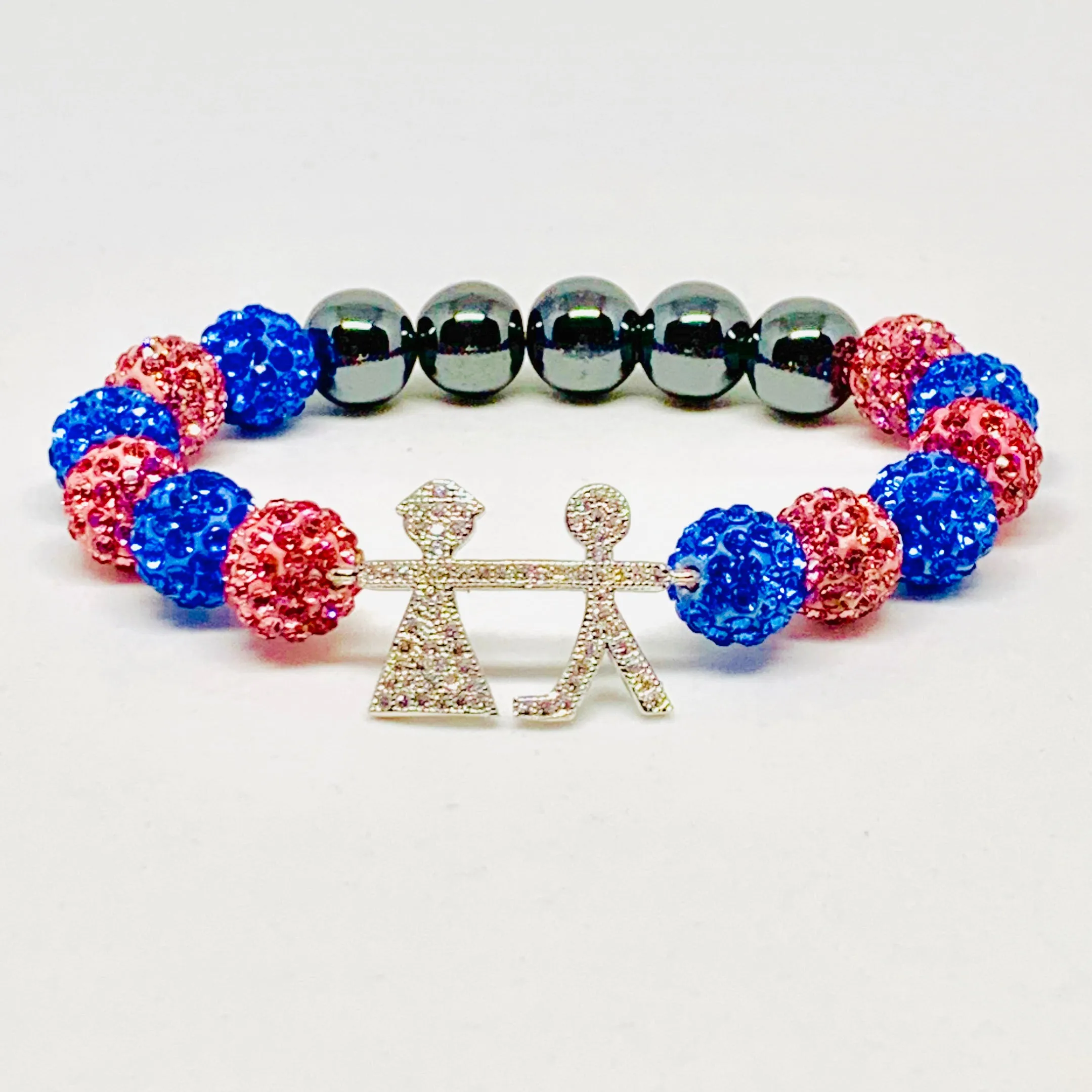 Jack and Jill Crystal Boy and Girl Bracelet