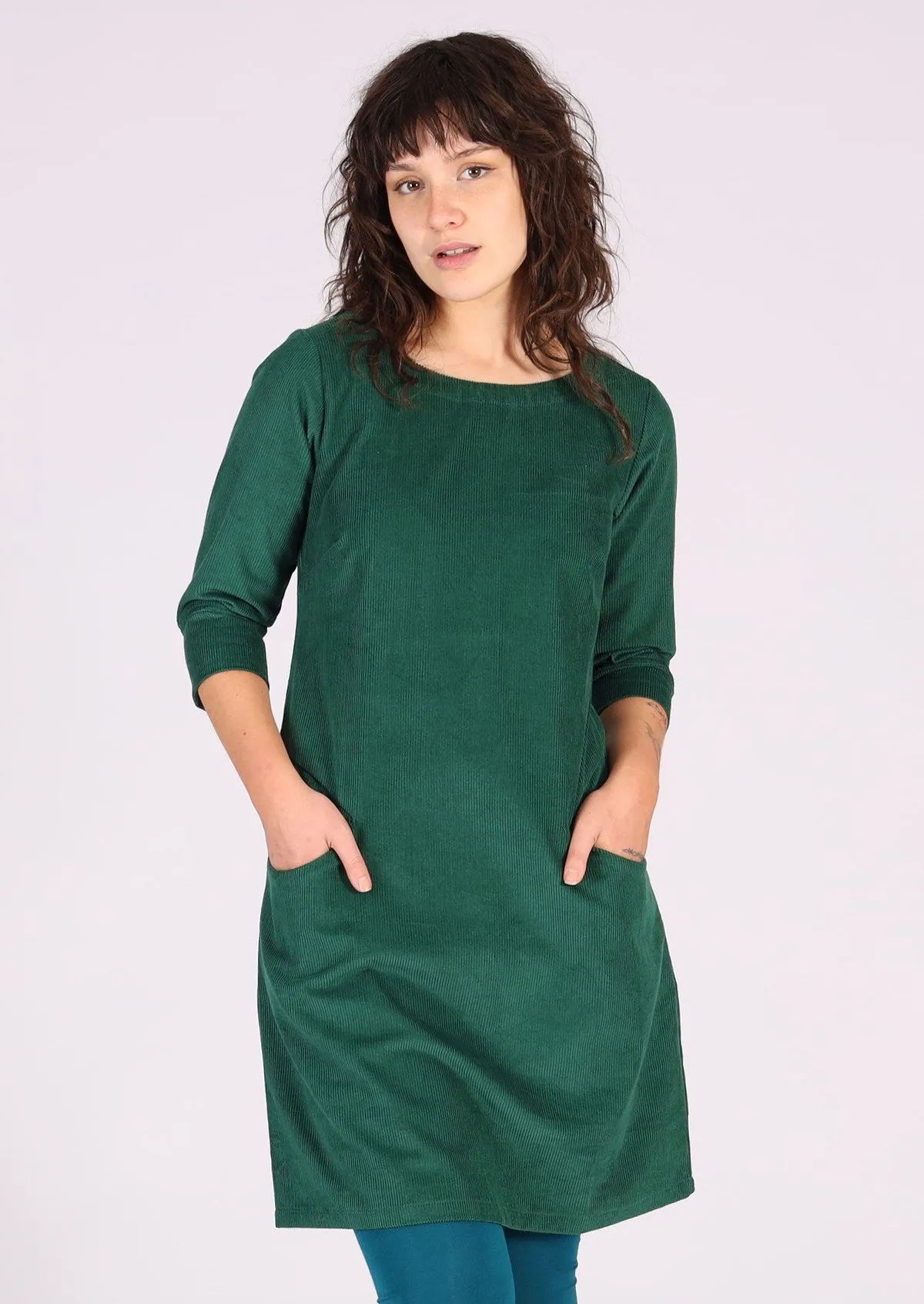 Jamie Corduroy Dress Hunter Green