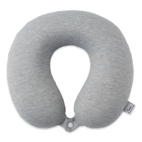 Jersey Stripe - Memory Foam Neck Pillow - Gray Stripe