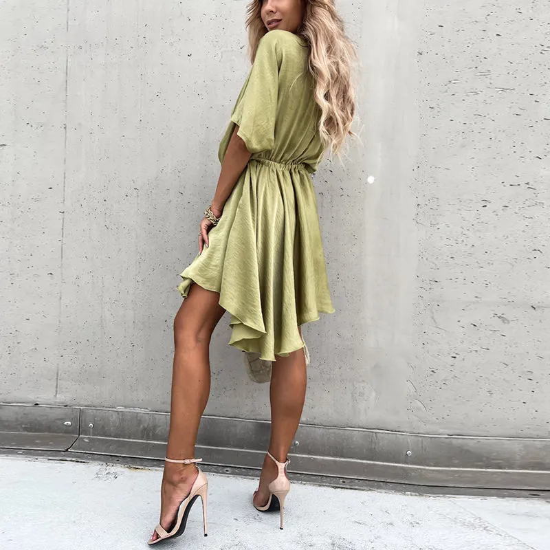 Kiara - Loose flowing V neck dress