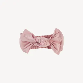 large bow elastic headband | tea rose | lenzing modal