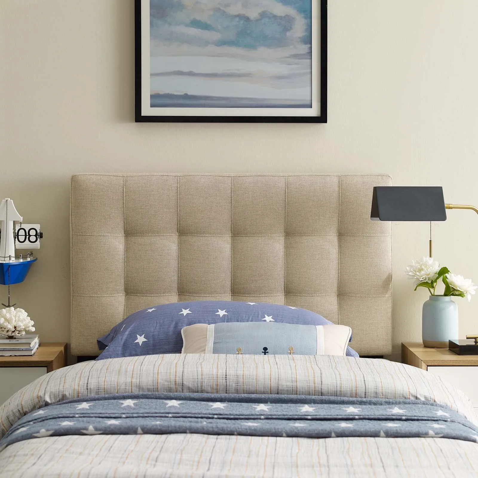 Lily Upholstered Fabric Headboard