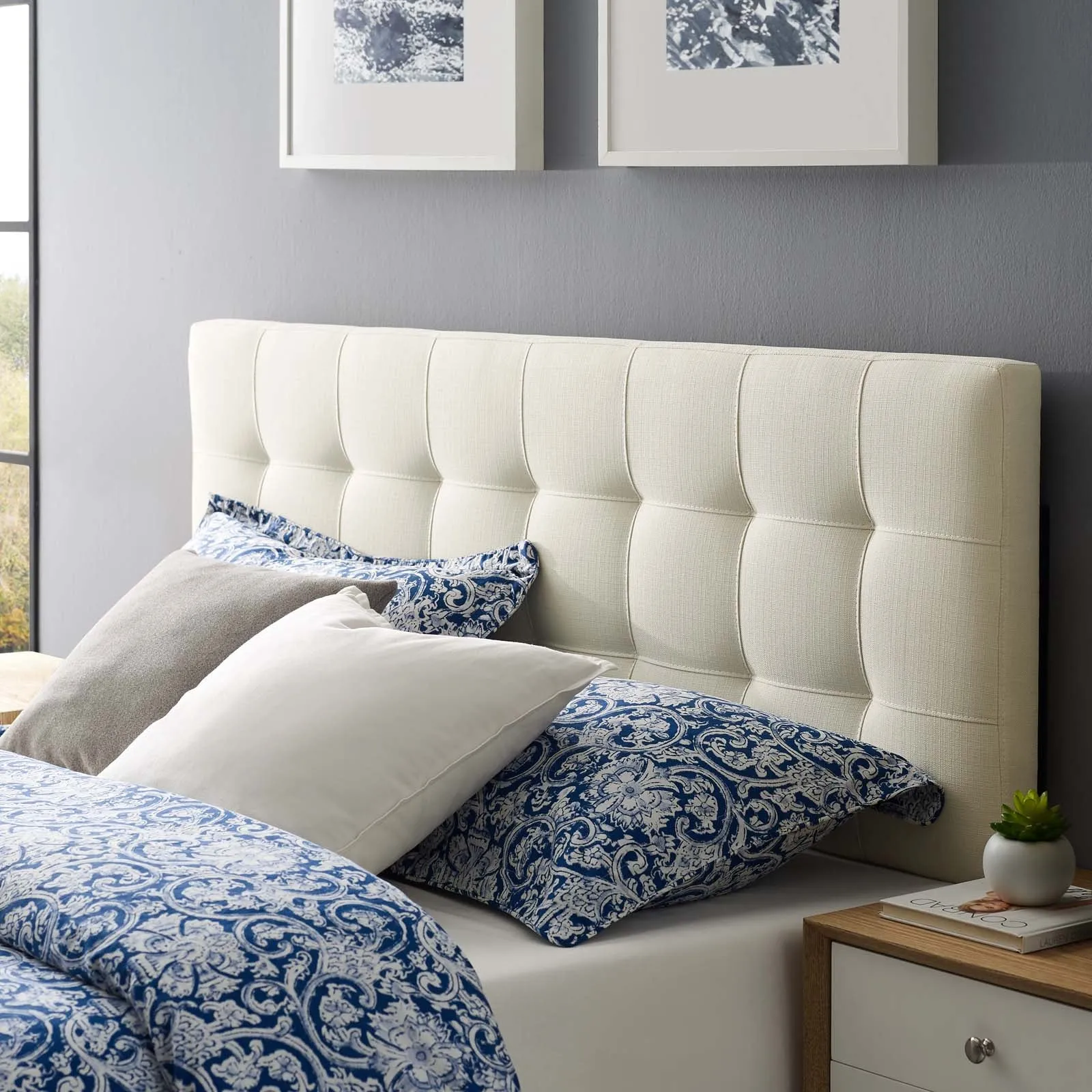 Lily Upholstered Fabric Headboard