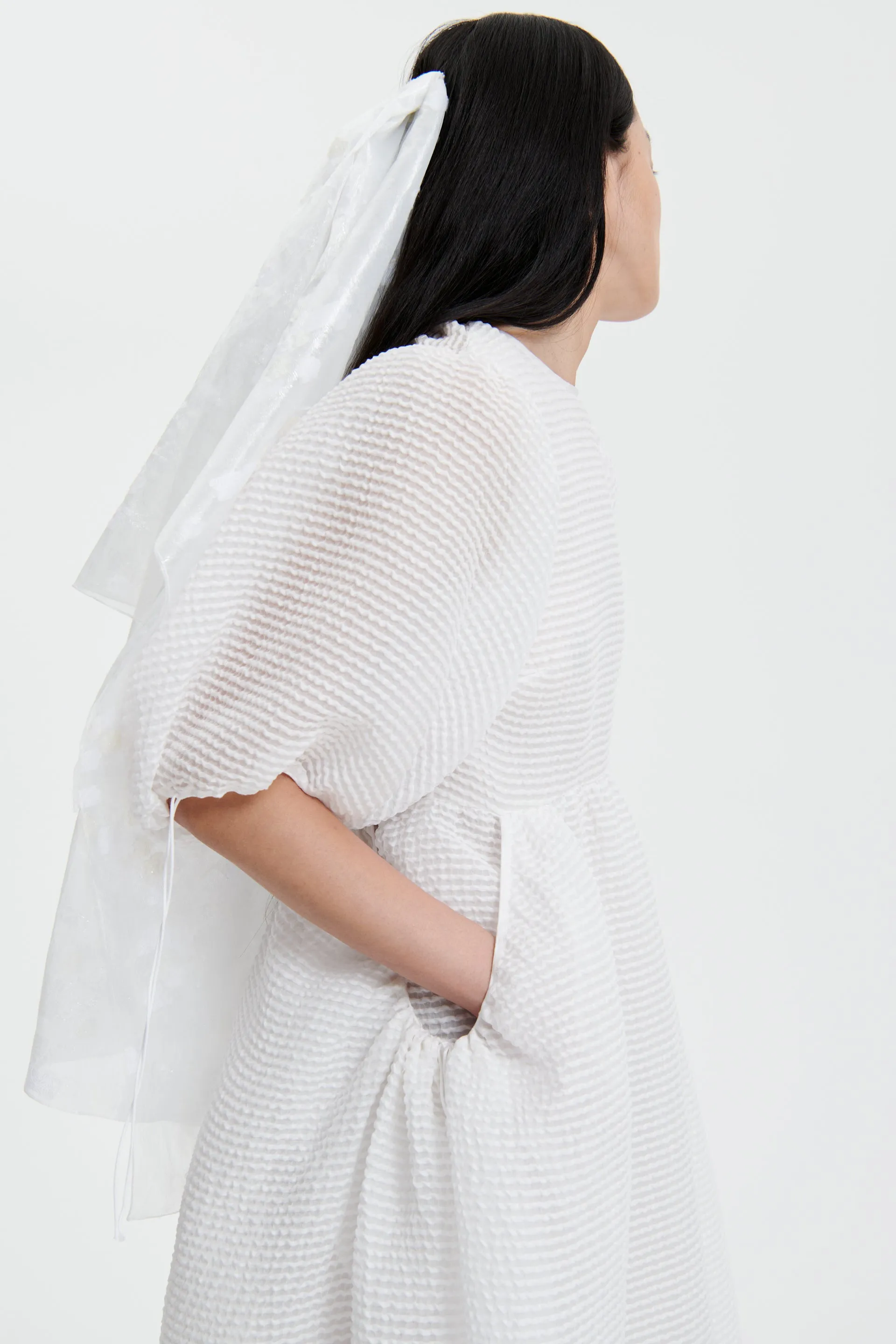 LOLA | DRESS STREAM JACQUARD ECRU BRIDAL