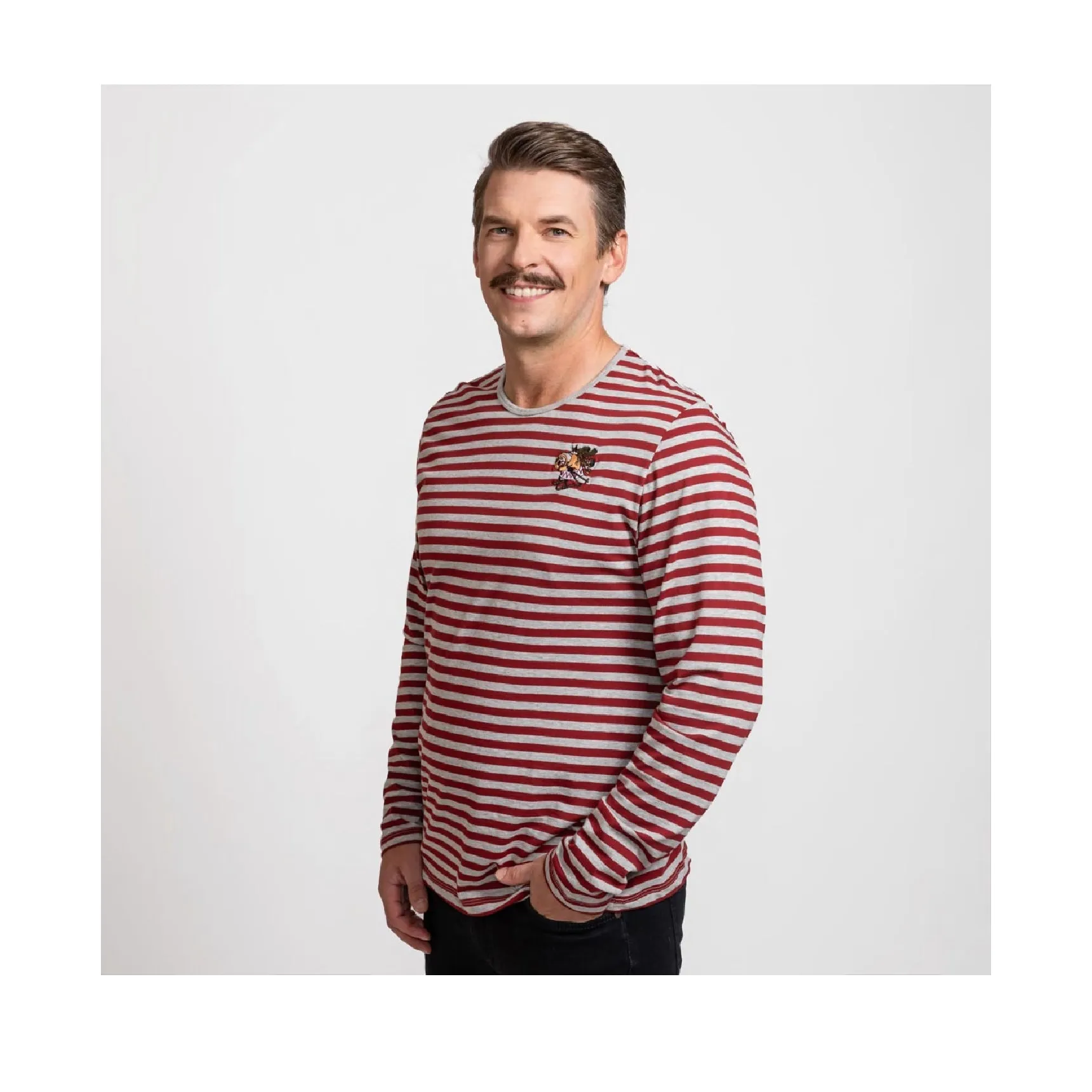 Long Sleeved Stripe T-Shirt Hemulen Red