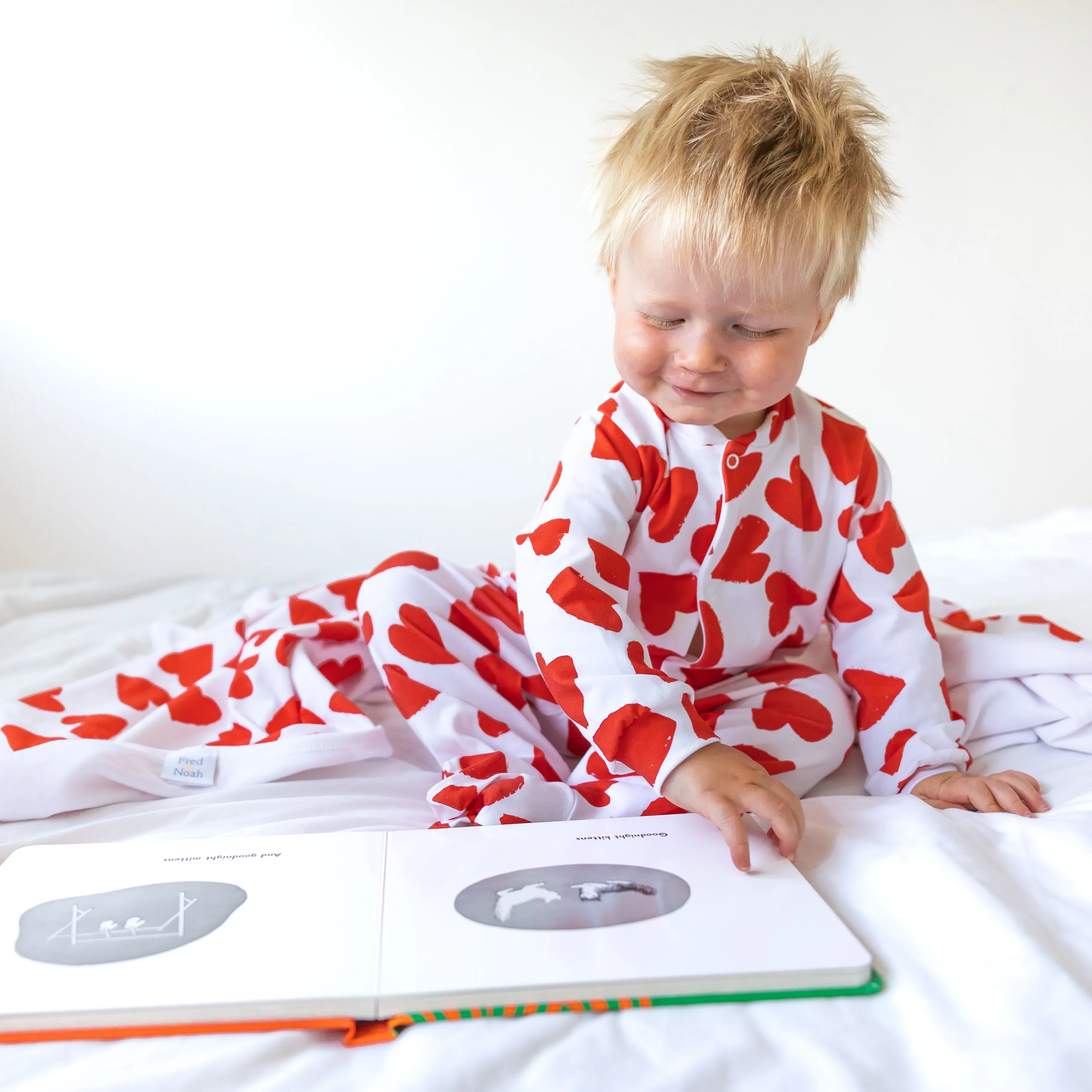 Love Heart cotton sleepsuit