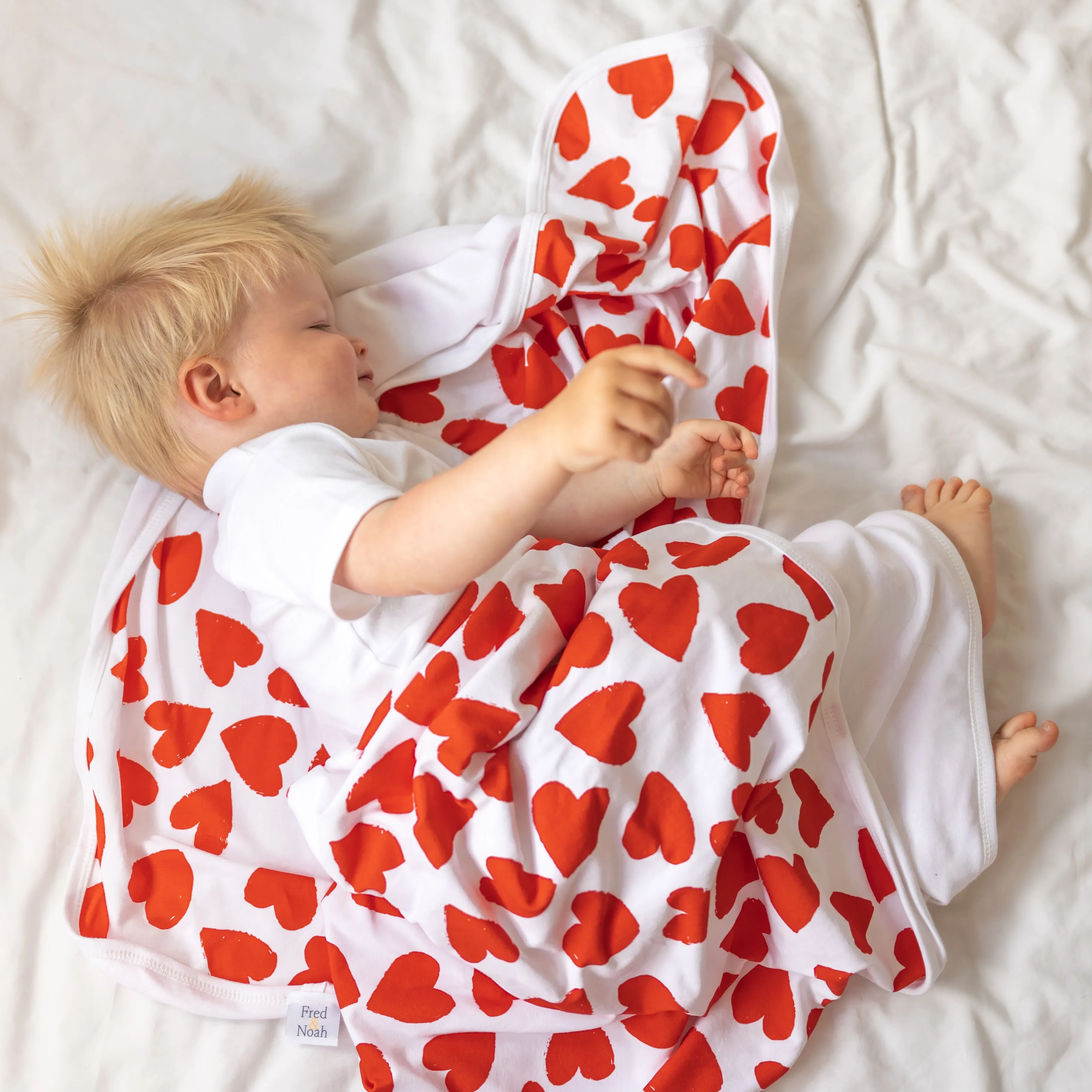 Love Heart cotton sleepsuit