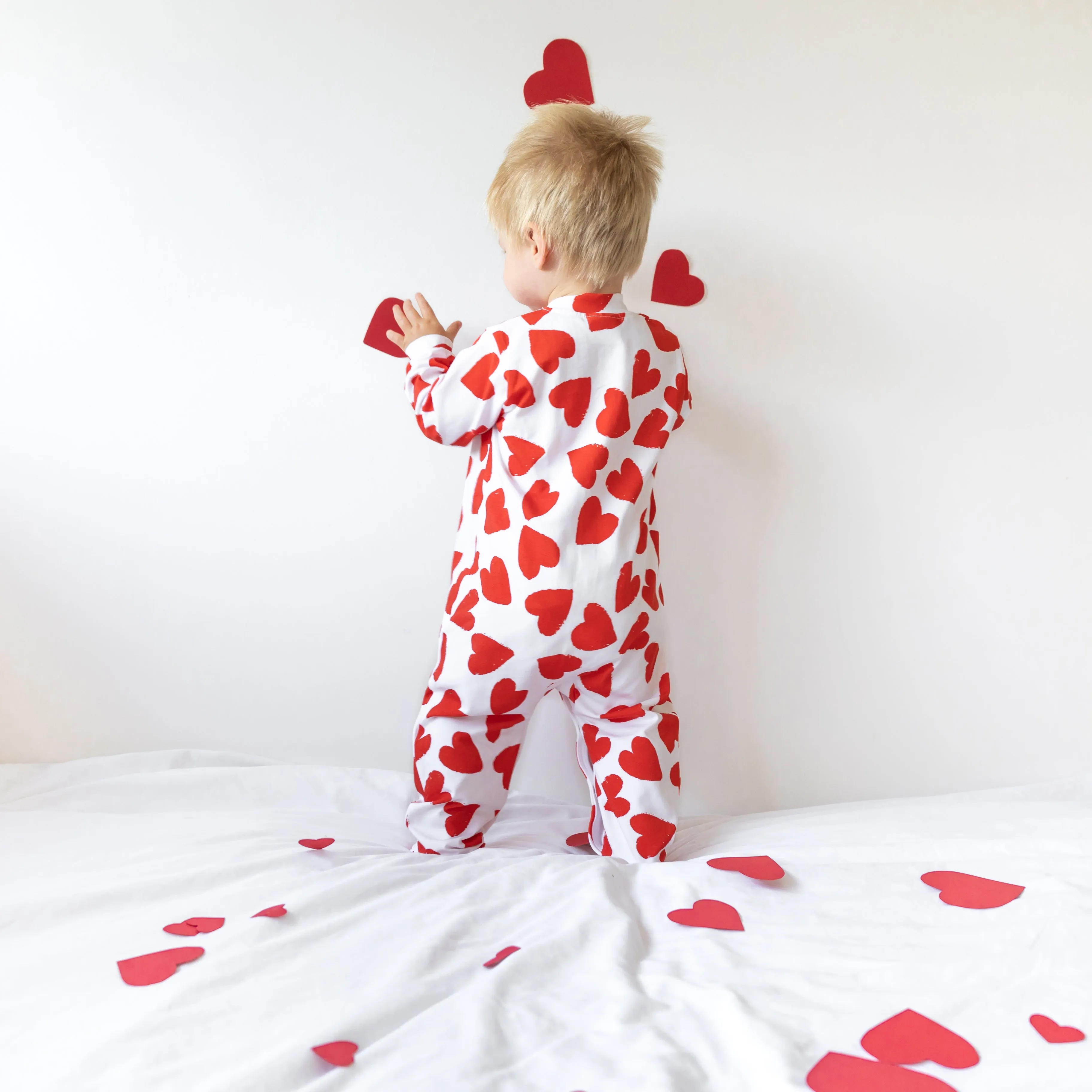 Love Heart cotton sleepsuit