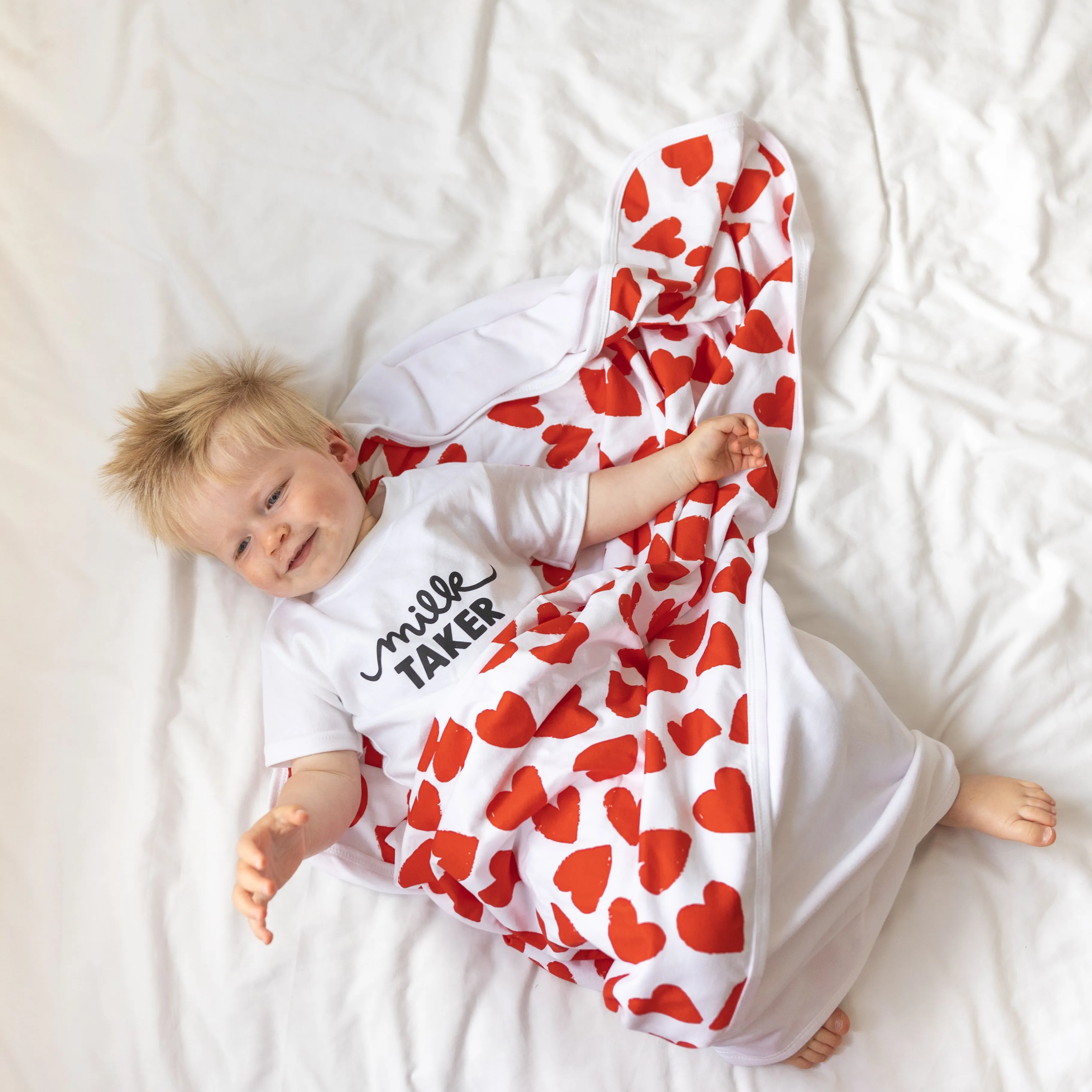 Love Heart cotton sleepsuit