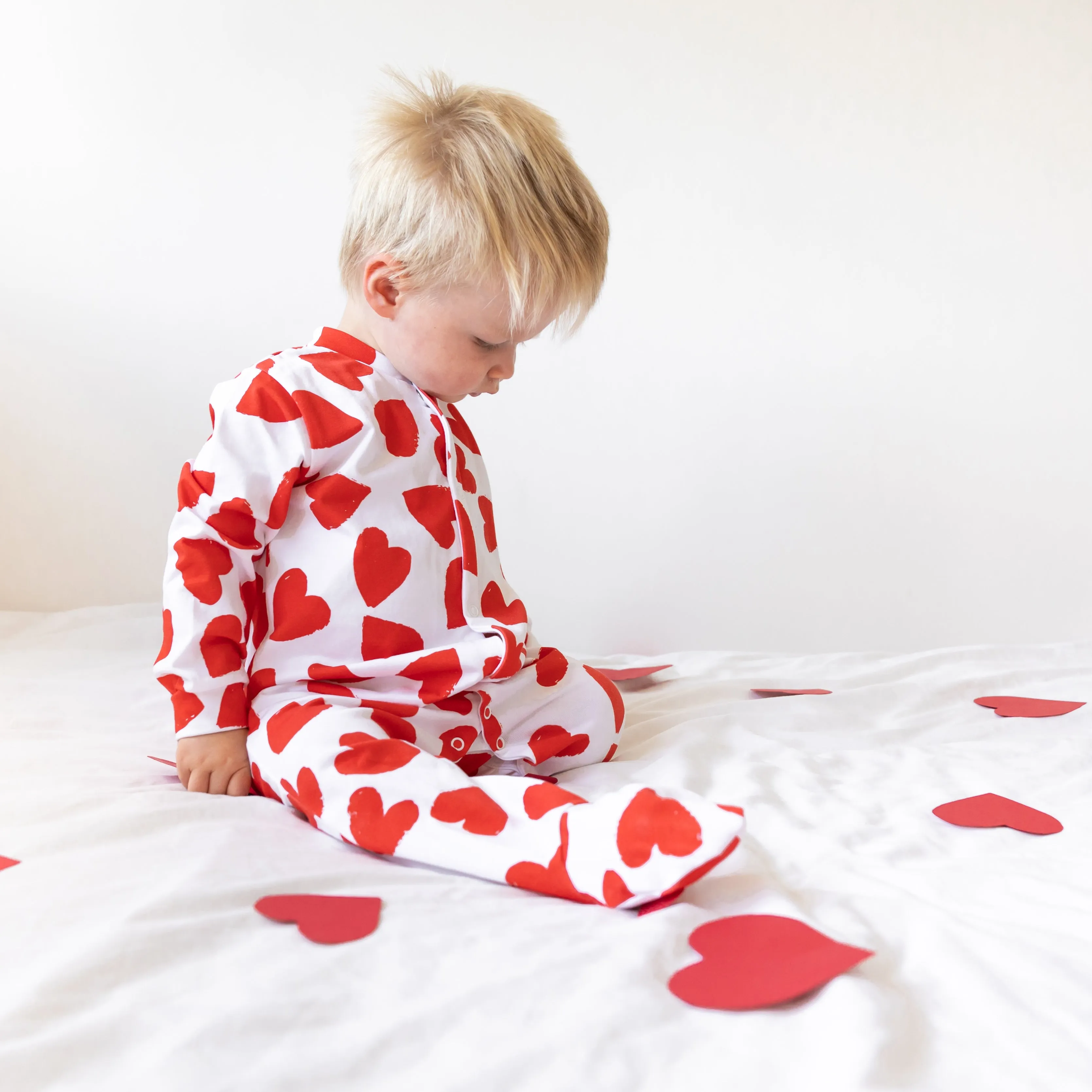 Love Heart cotton sleepsuit