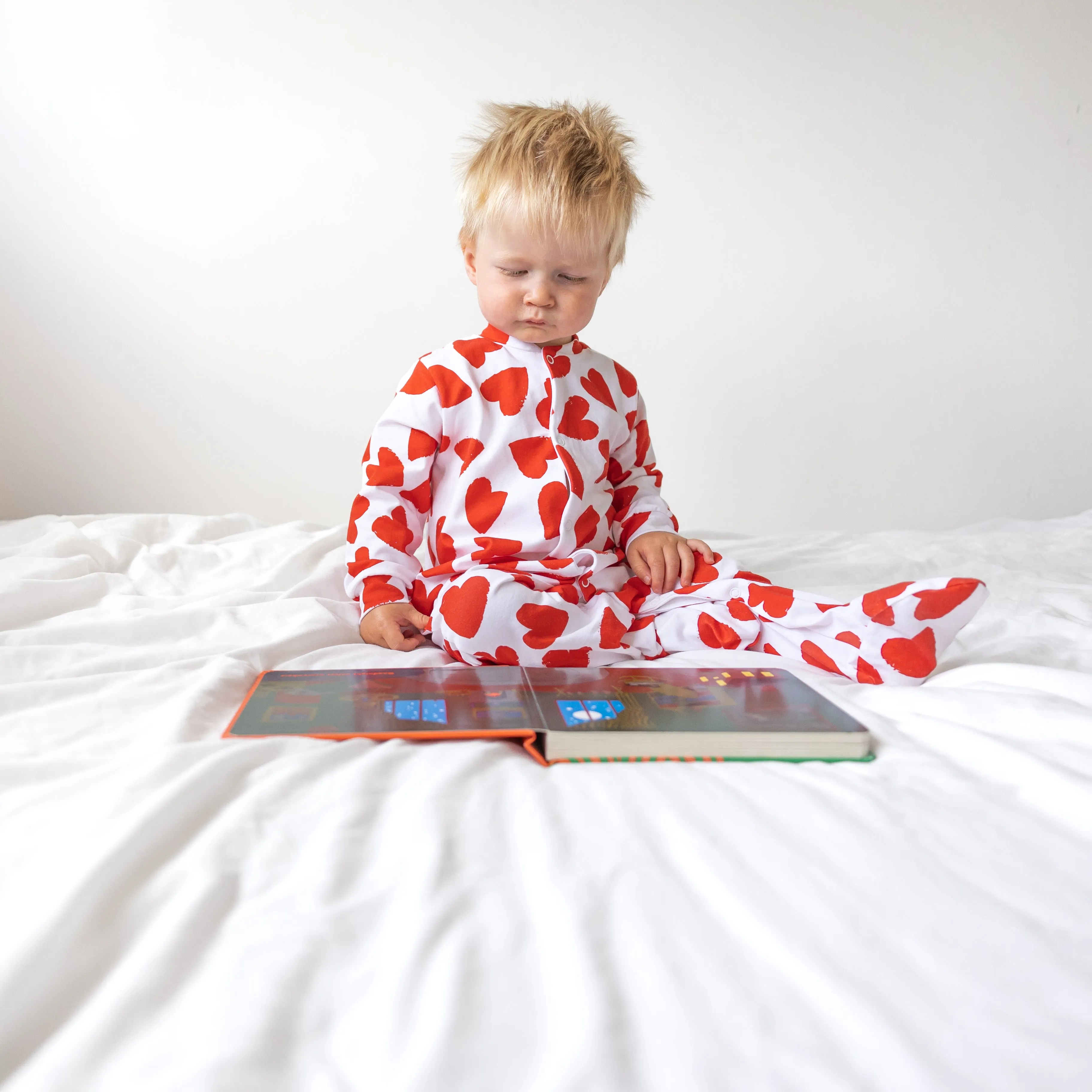 Love Heart cotton sleepsuit