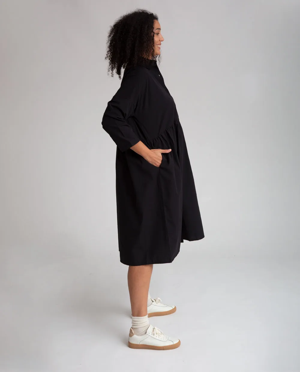 Marge Organic Cotton Dress In Black