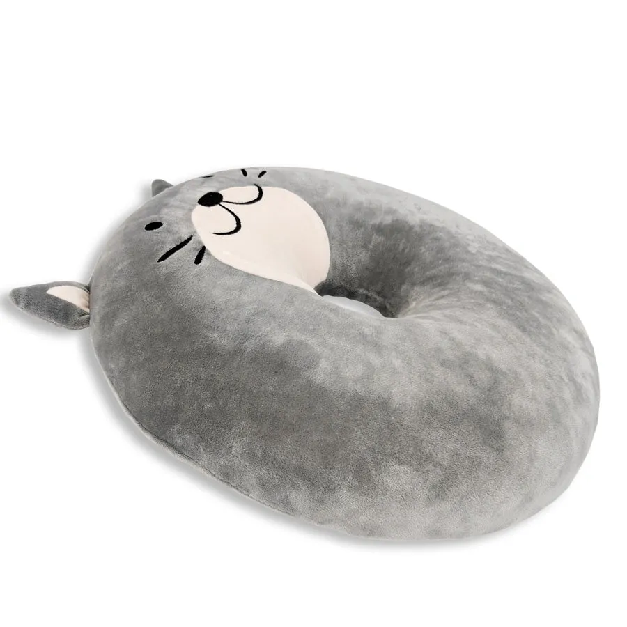 Memory Foam Donut Cat Themed Pillow | Crunches The Cat