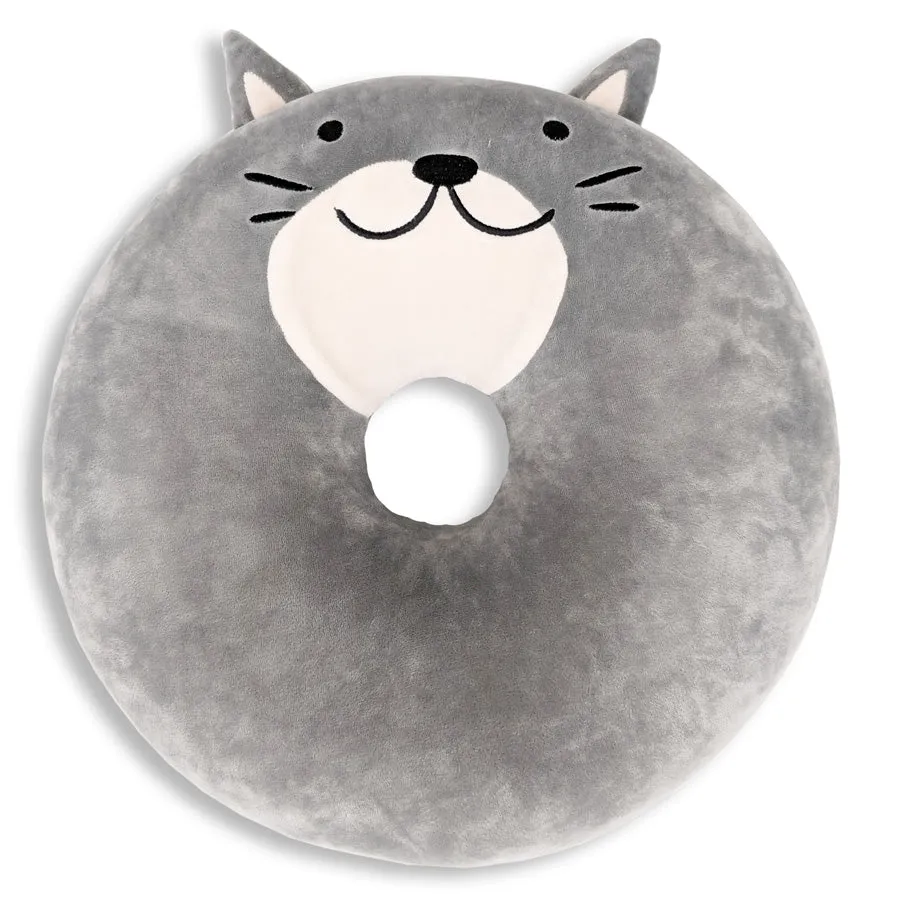 Memory Foam Donut Cat Themed Pillow | Crunches The Cat