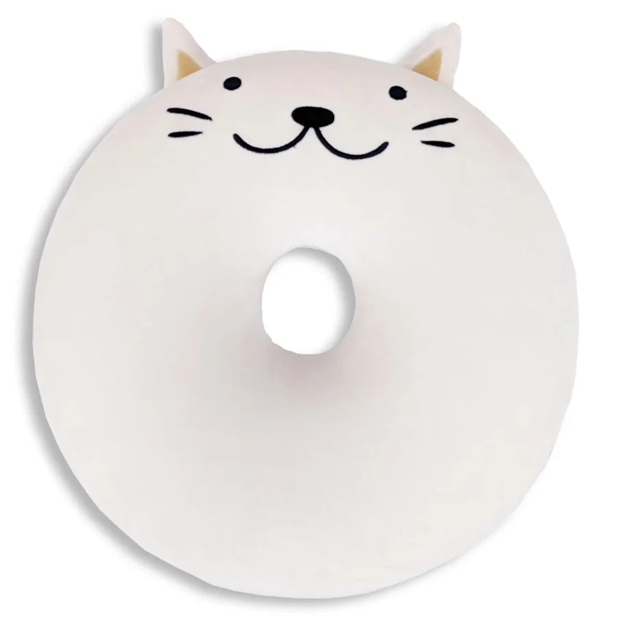 Memory Foam Donut Cat Themed Pillow | Crunches The Cat