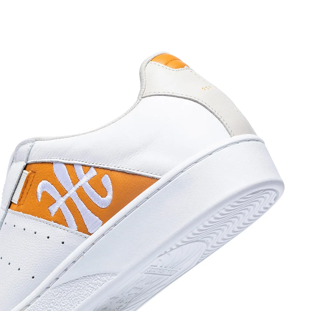 Men's Icon Genesis White Orange Leather Sneakers 01994-020