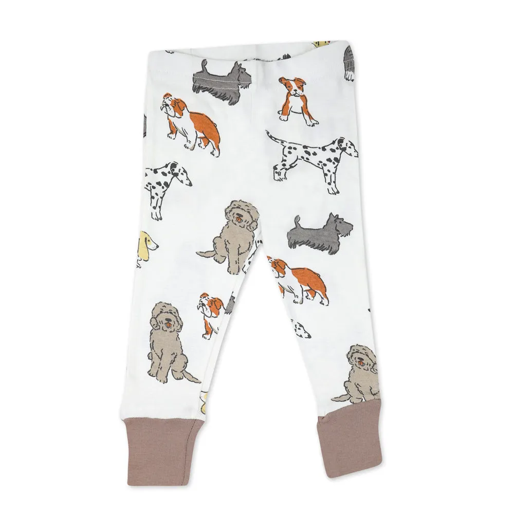 Organic Cotton 4-Piece Pajama Set in Furry Friends Print