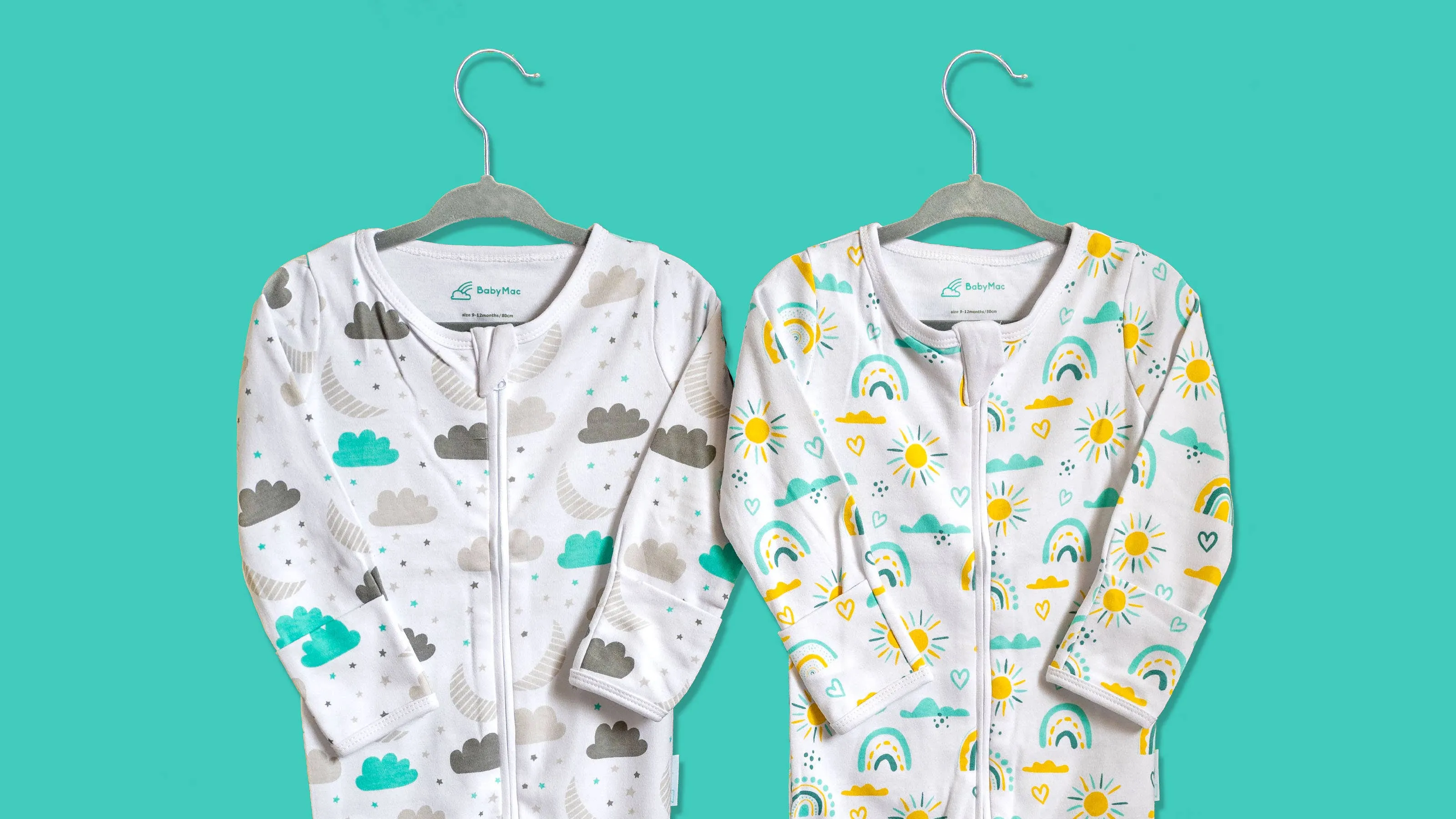 Organic Cotton Sleepsuit-Clouds