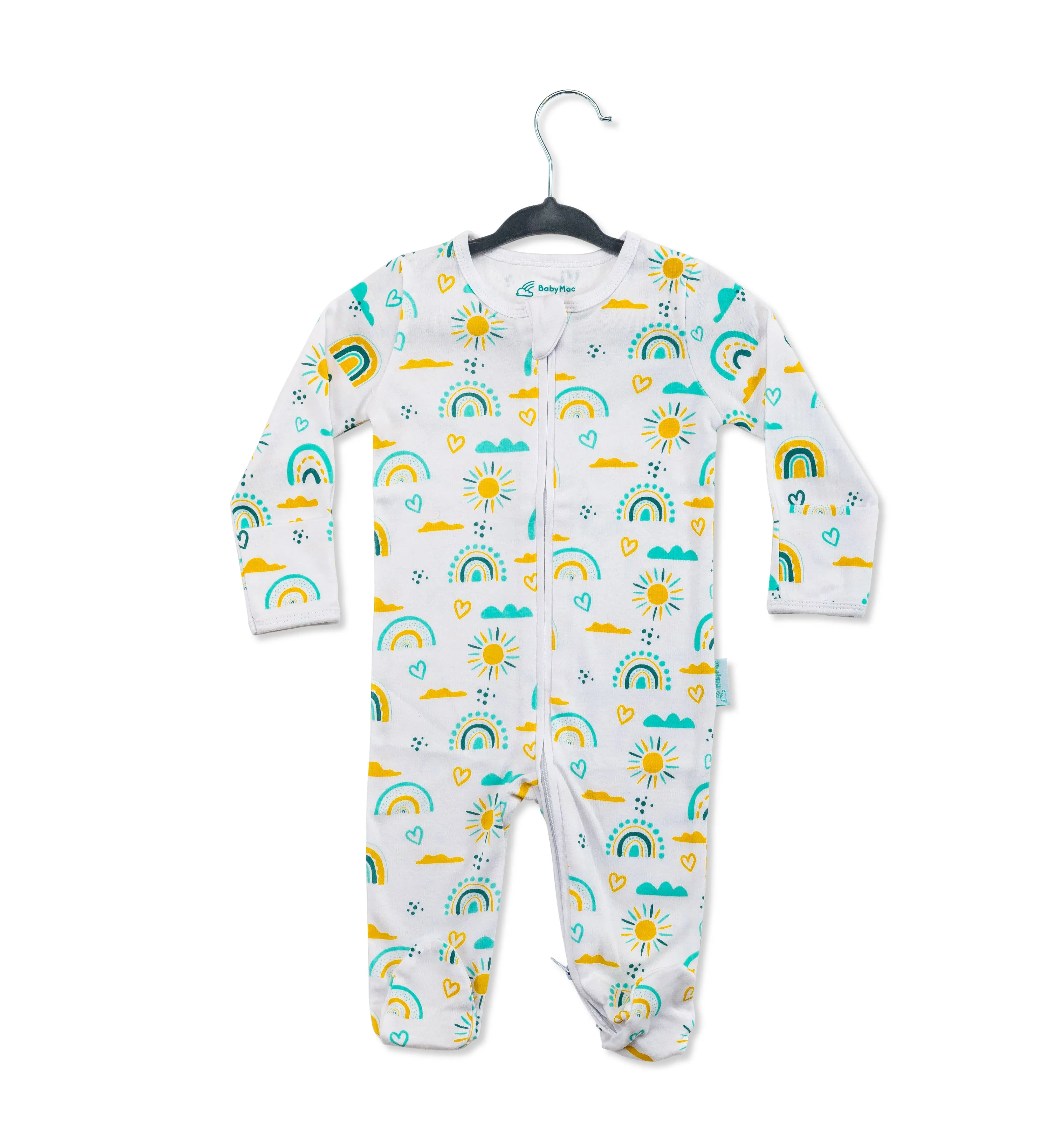 Organic Cotton Sleepsuit - Rainbow Print