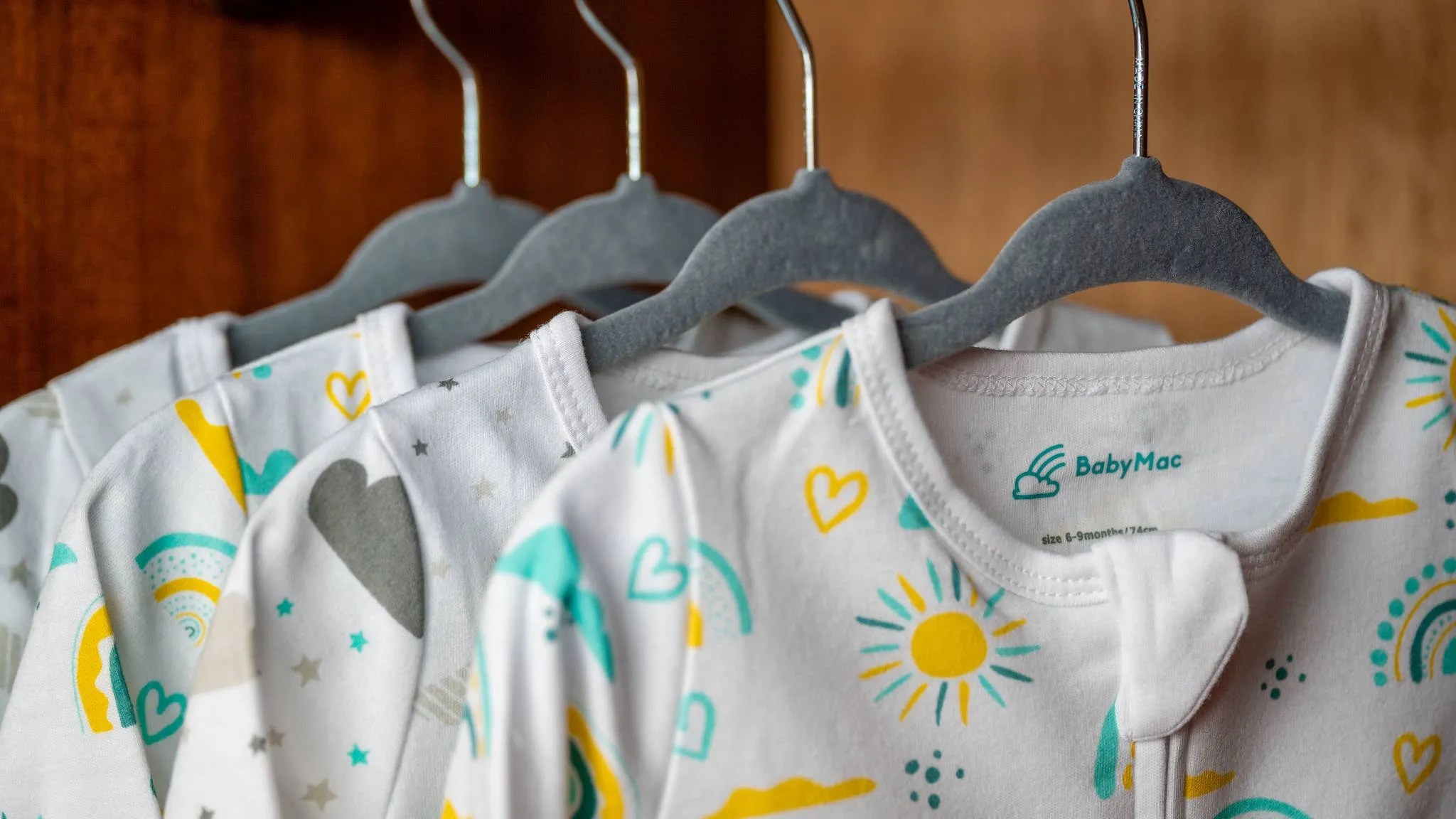 Organic Cotton Sleepsuit - Rainbow Print