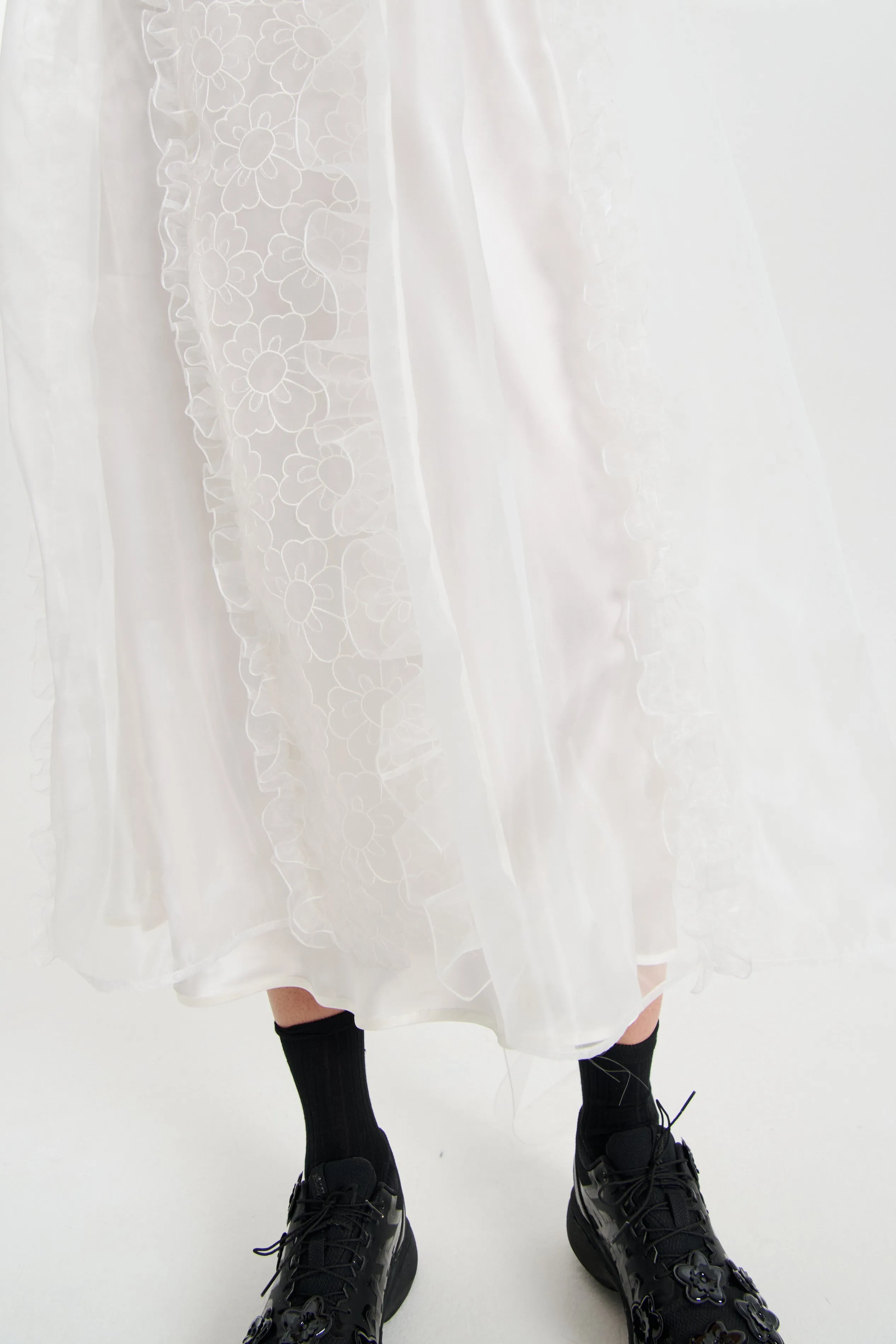 OSWALD | DRESS MAGNOLIA EMBROIDERY WHITE