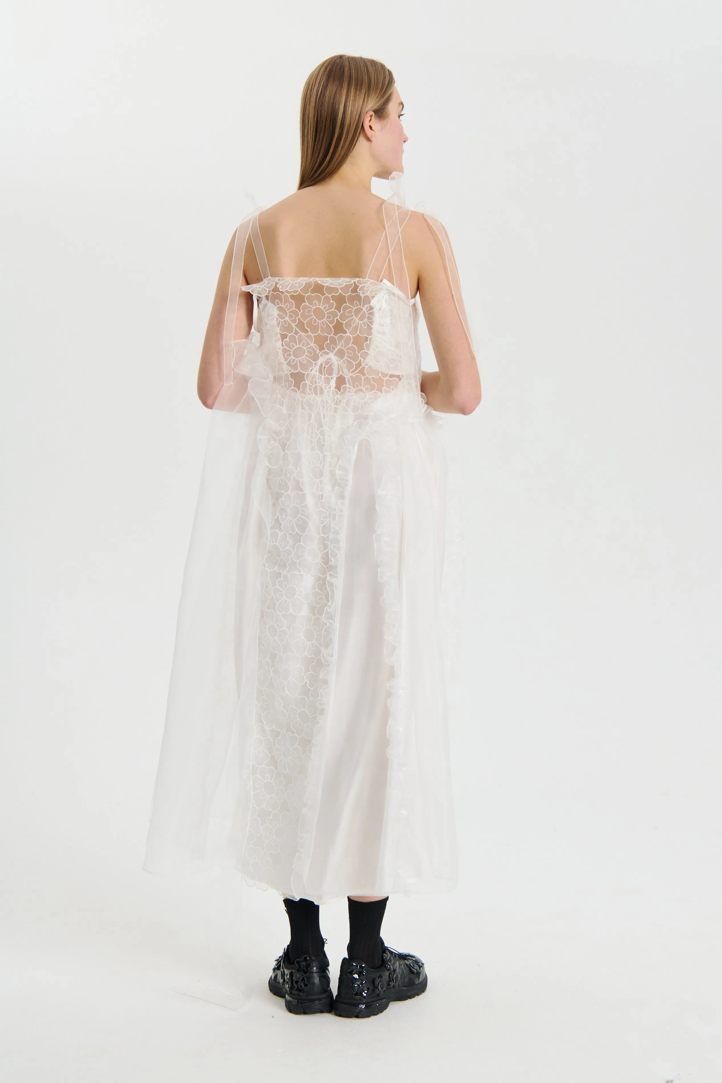 OSWALD | DRESS MAGNOLIA EMBROIDERY WHITE