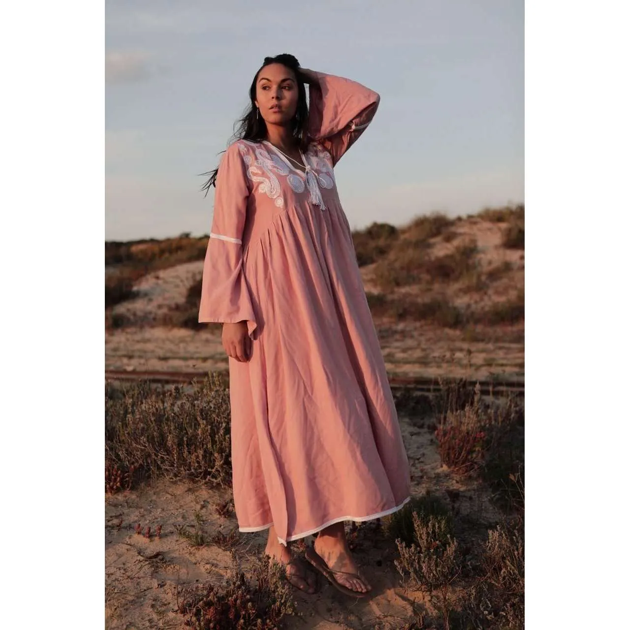 Pink Caftan Kaftan Noor Maxi Dress-moroccan kaftan