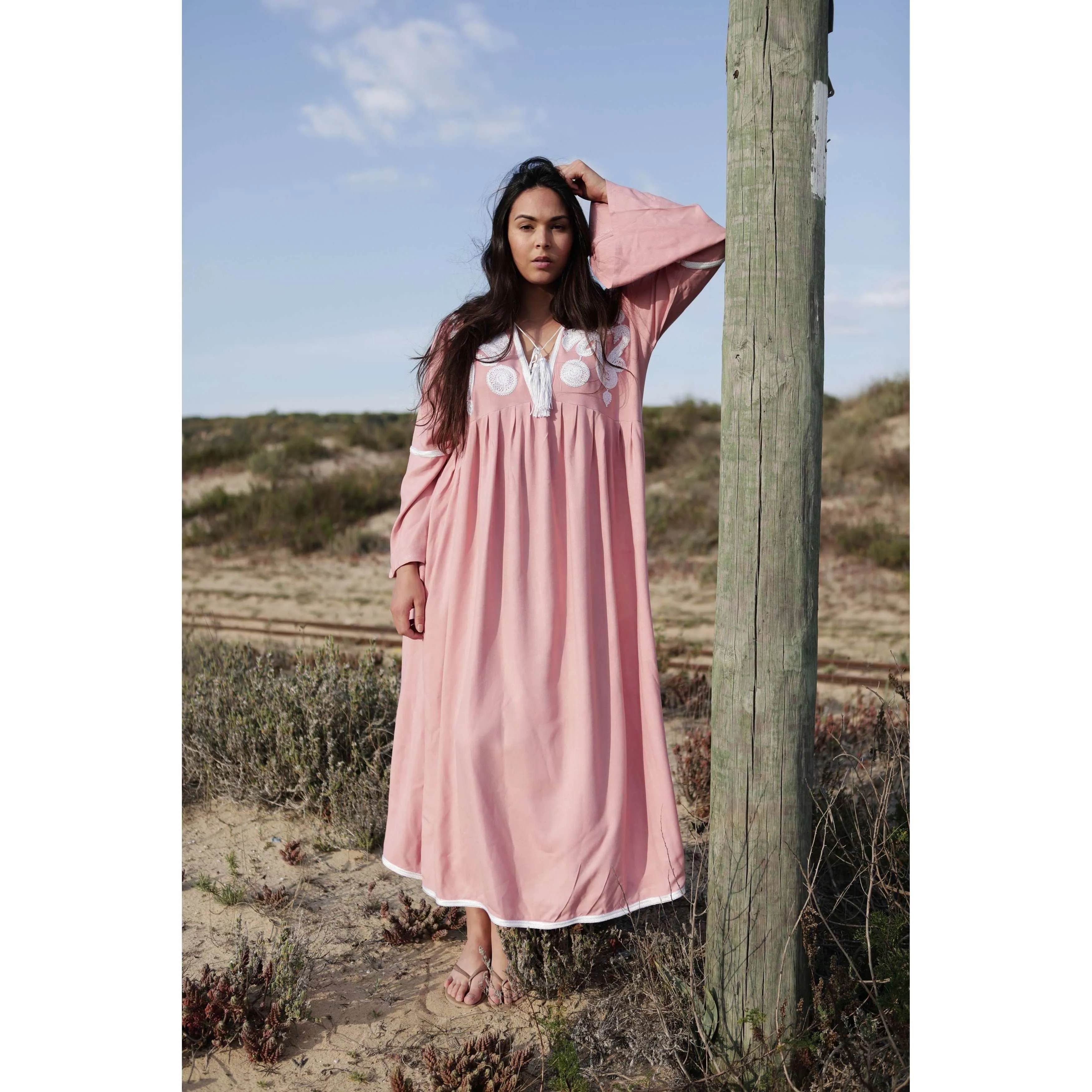 Pink Caftan Kaftan Noor Maxi Dress-moroccan kaftan